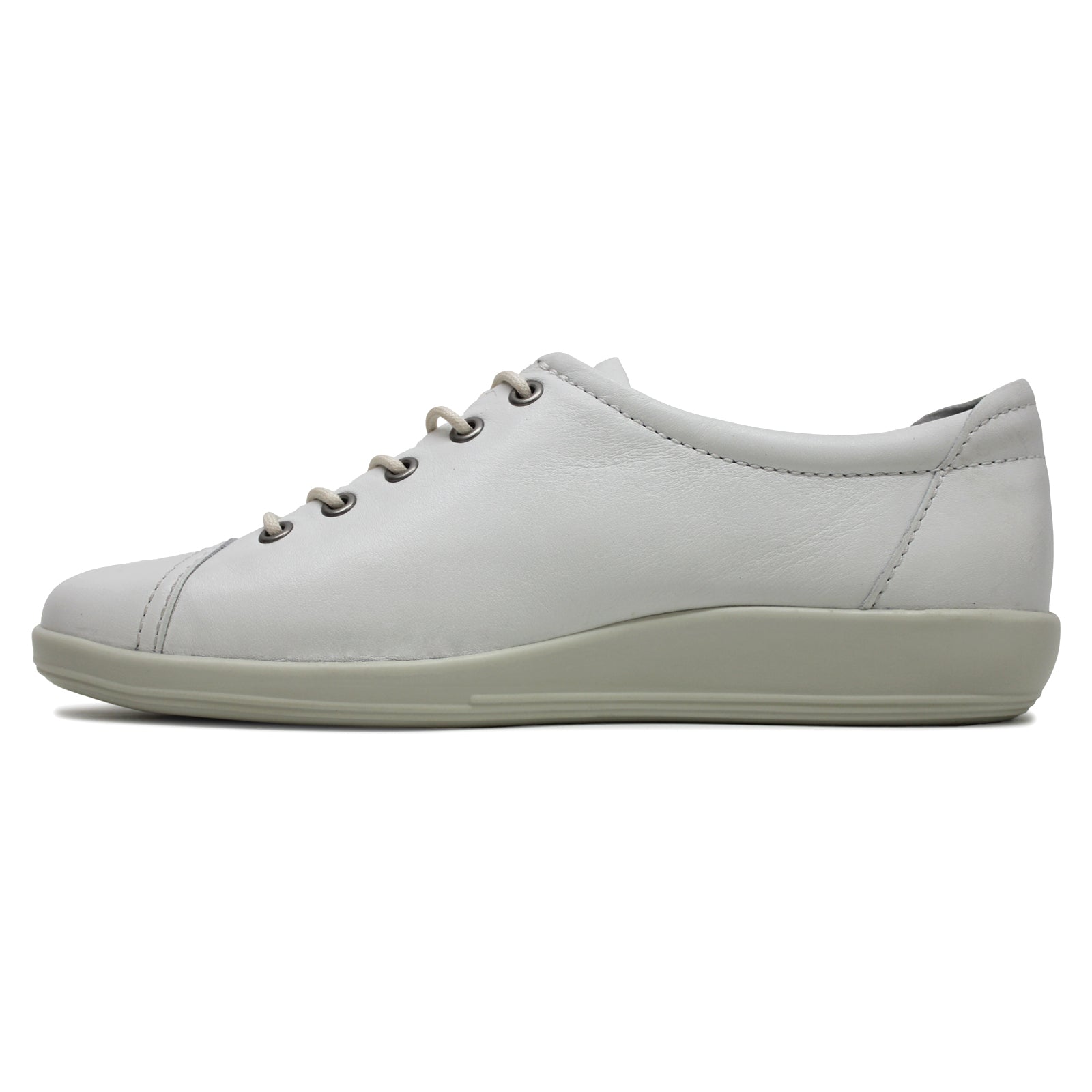 Ecco Soft 2.0 Leather Womens Sneakers#color_white