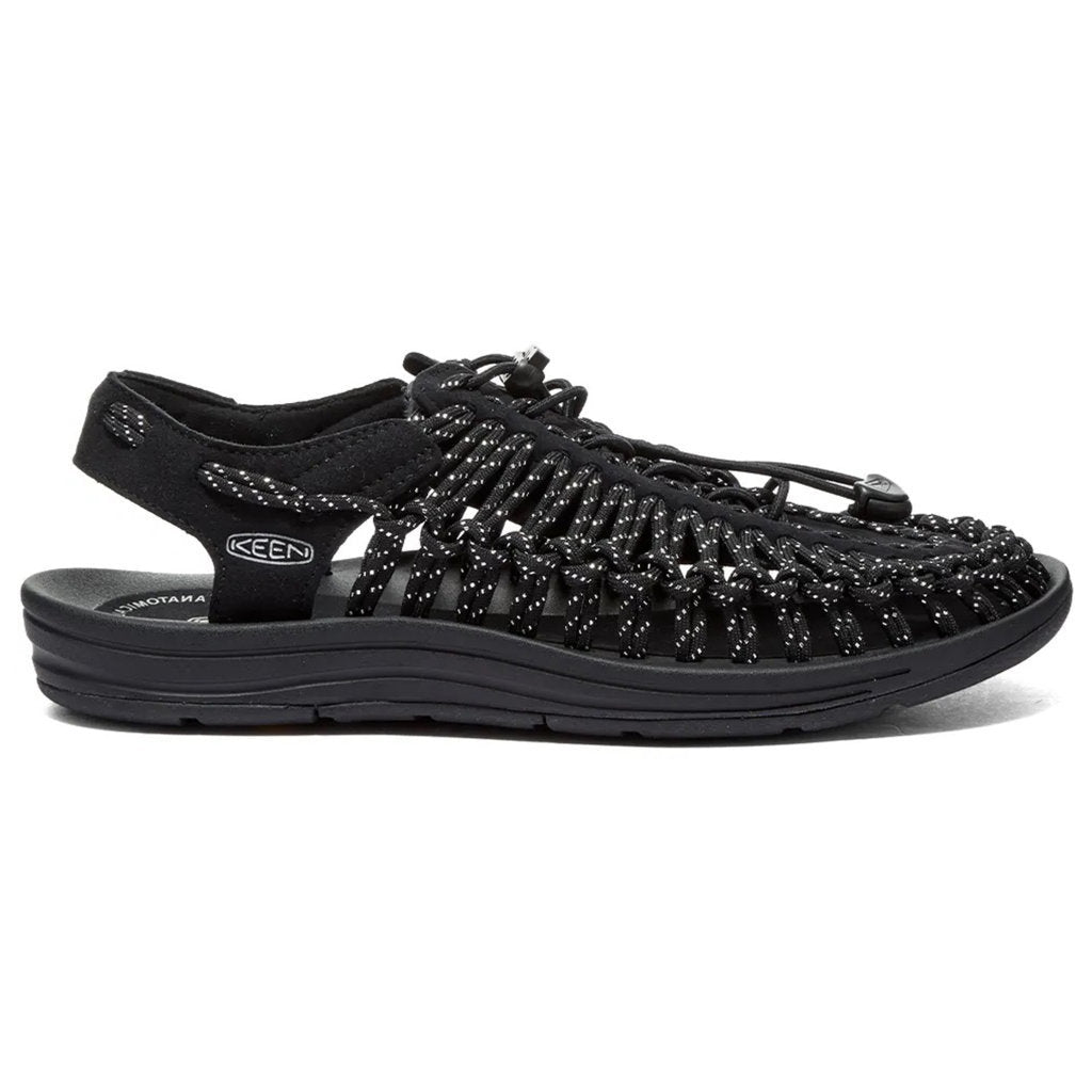 Keen UNEEK Synthetic Textile 2-Cord Monochrome Women's Sandals#color_black silver