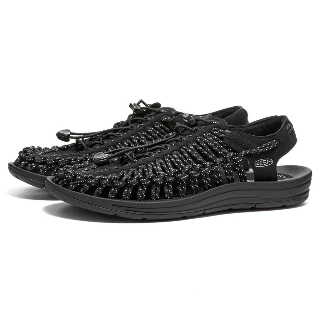 Keen UNEEK Synthetic Textile 2-Cord Monochrome Women's Sandals#color_black silver