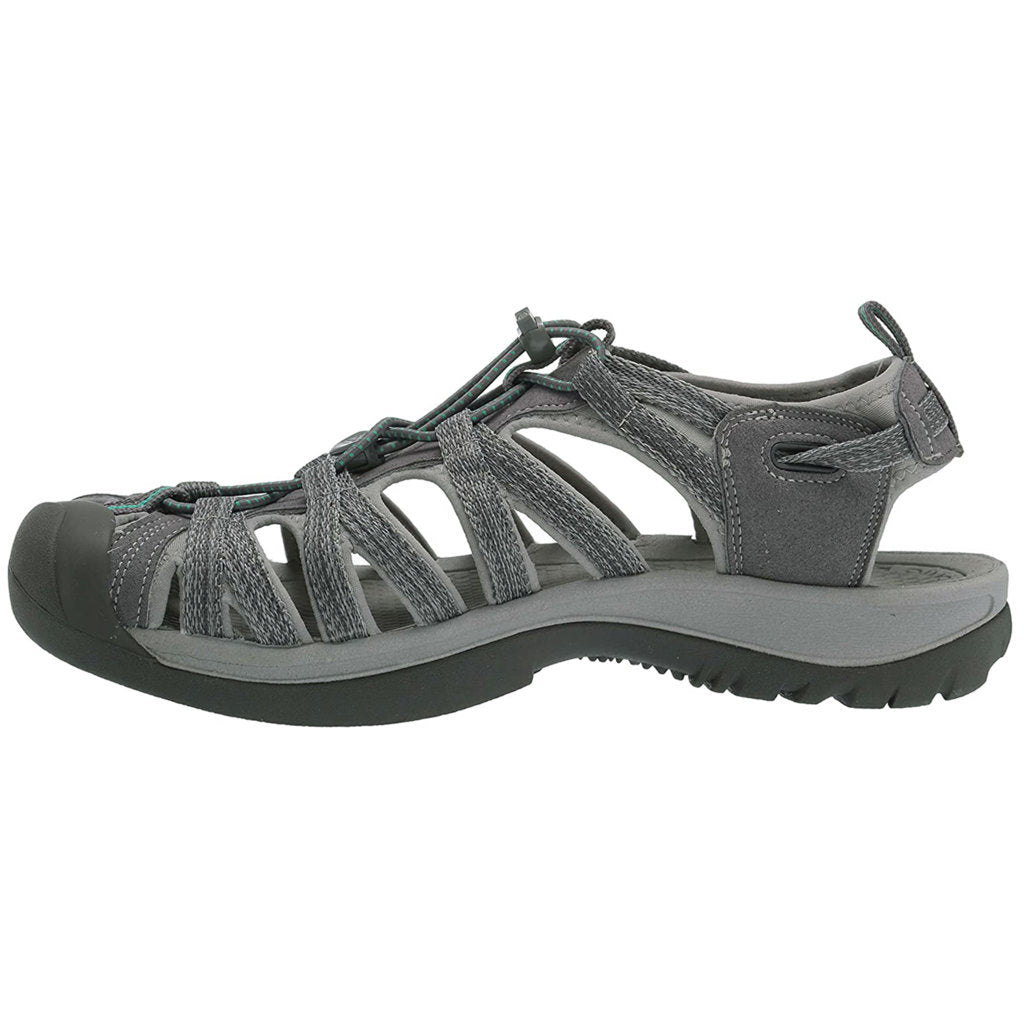 Keen Whisper Textile Womens Sandals#color_medium grey peacock green