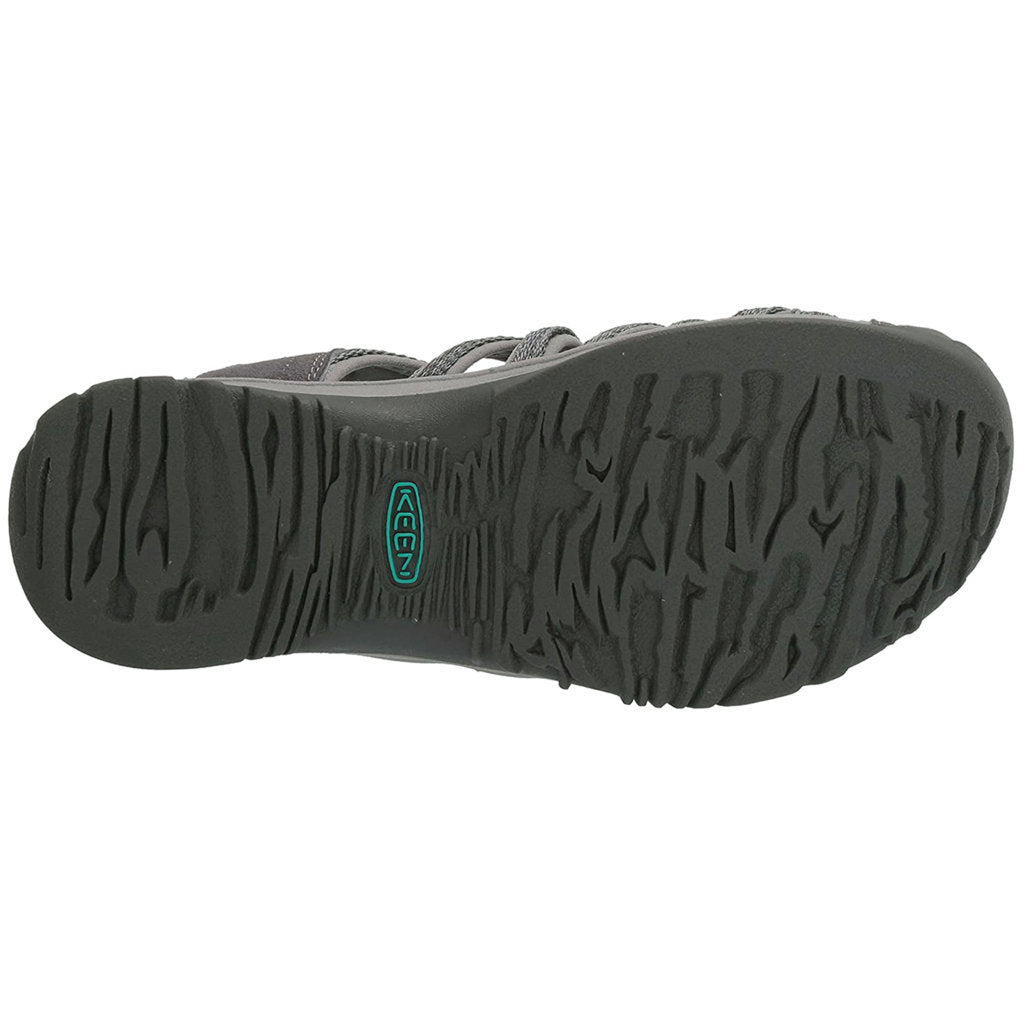 Keen Whisper Textile Womens Sandals#color_medium grey peacock green