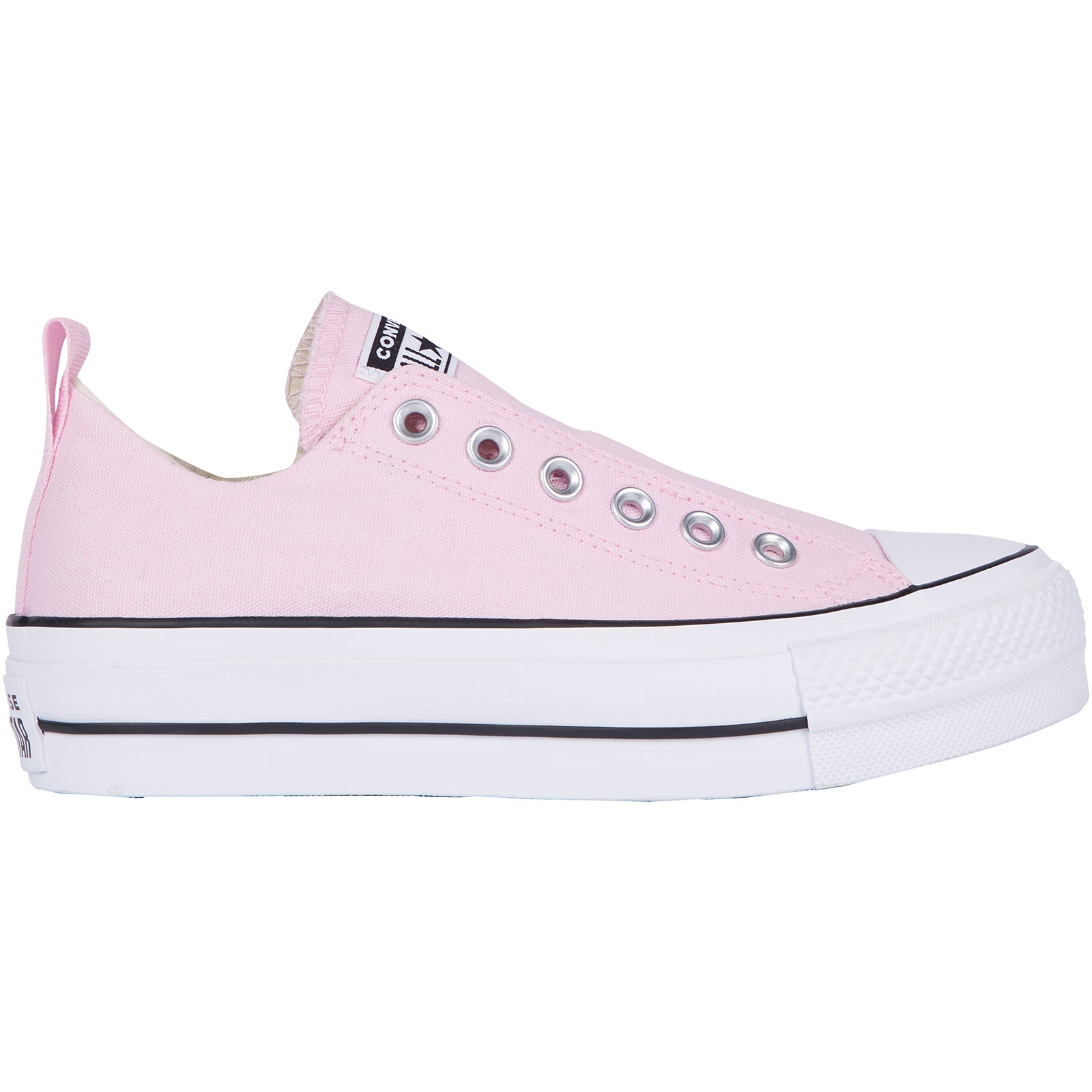 Converse CT AS Fashion OX 563458F Textile Canvas Womens Trainers - Pink Black White - 36#color_pink black white