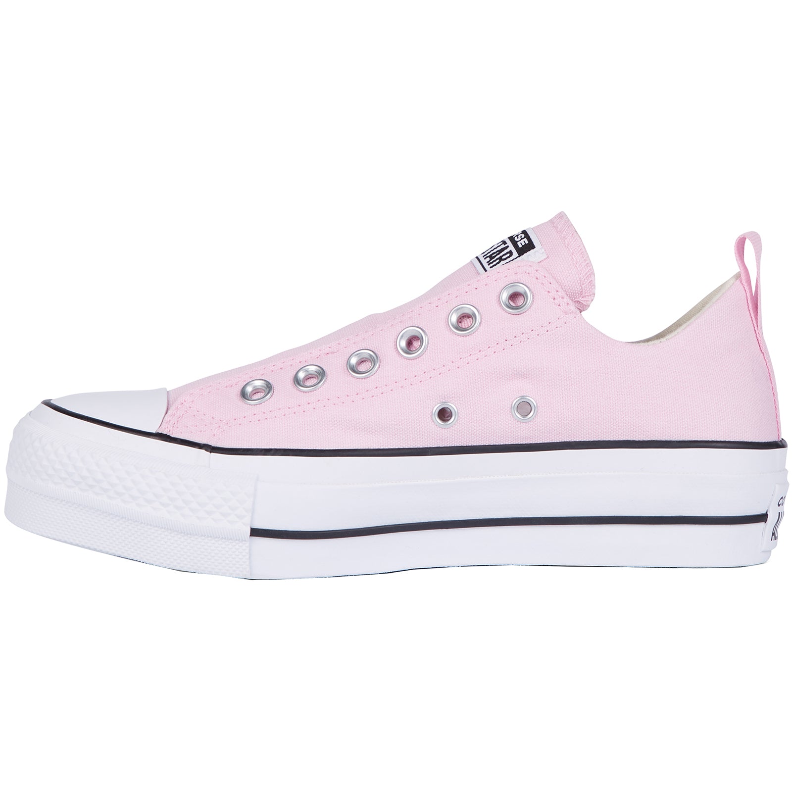 Converse CT AS Fashion OX 563458F Textile Canvas Womens Trainers - Pink Black White - 36#color_pink black white