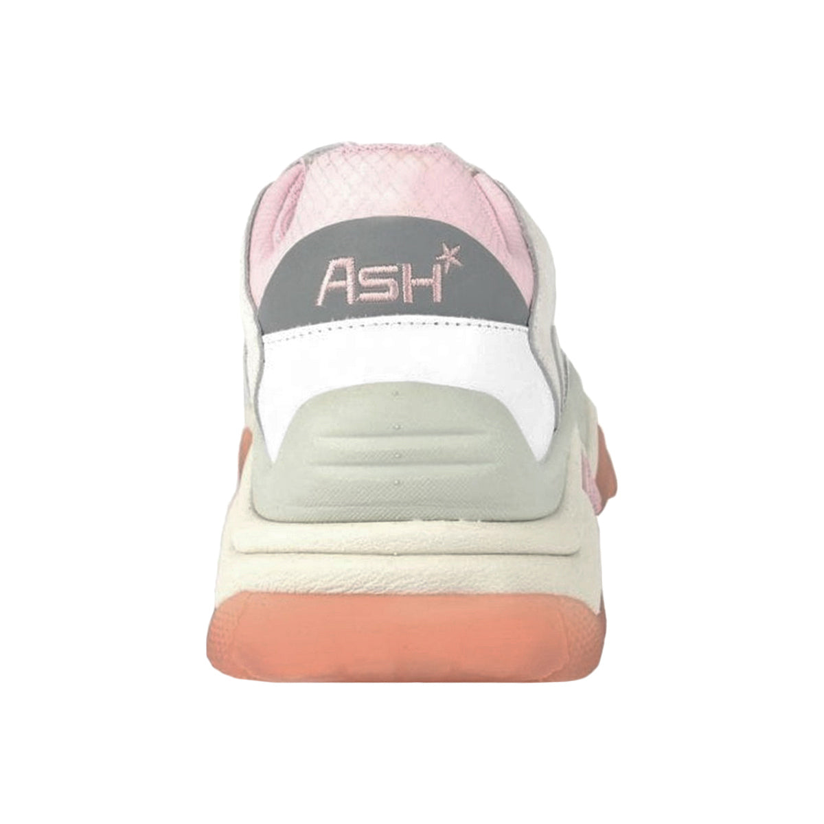 Ash Addict A16008-WCP Leather Mesh Womens Trainers - White Chalk Pink - 41#color_white chalk pink