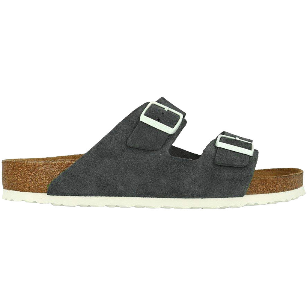 Birkenstock Arizona Soft Footbed Suede Unisex Sandals#color_gunmetal