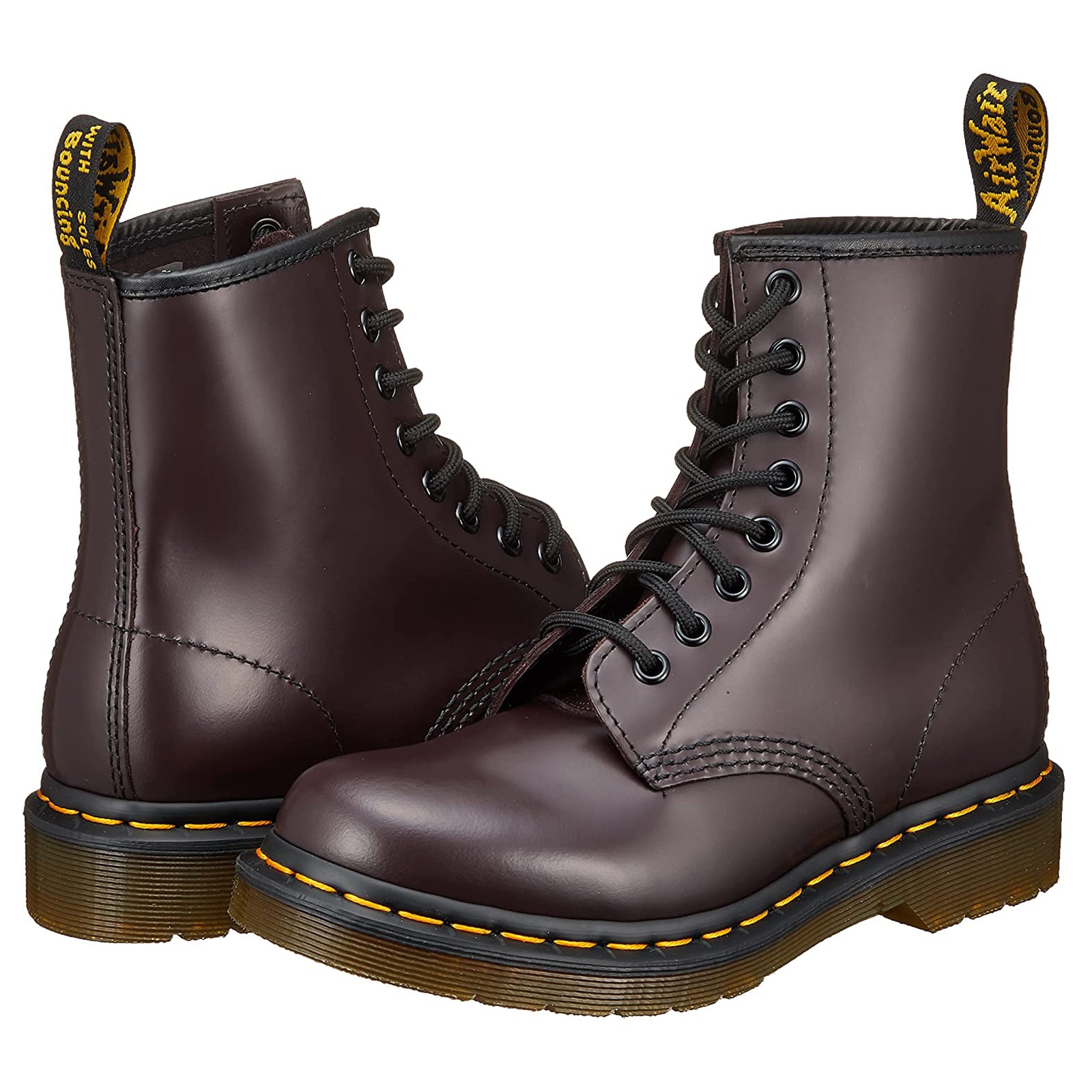 Dr. Martens 1460 27277626 Smooth Leather Unisex Boots - Burgundy - 6#color_burgundy