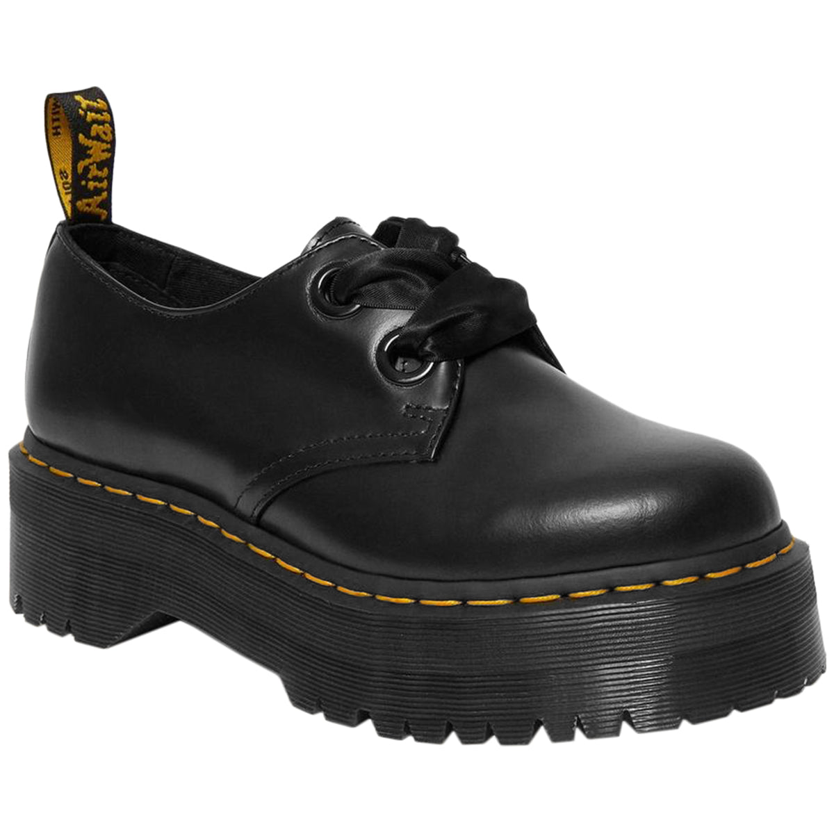 Dr. Martens Holly 25234001 Buttero Leather Womens Shoes - Black - 5#color_black