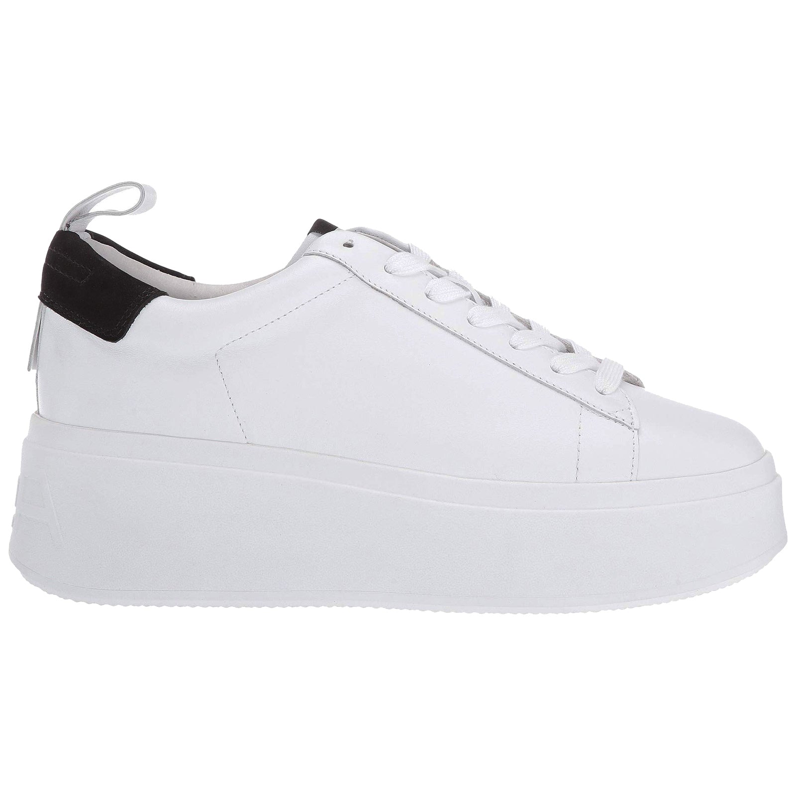 Ash Moon A17244 Leather Womens Trainers - White Black Bordeaux - 41#color_white black bordeaux