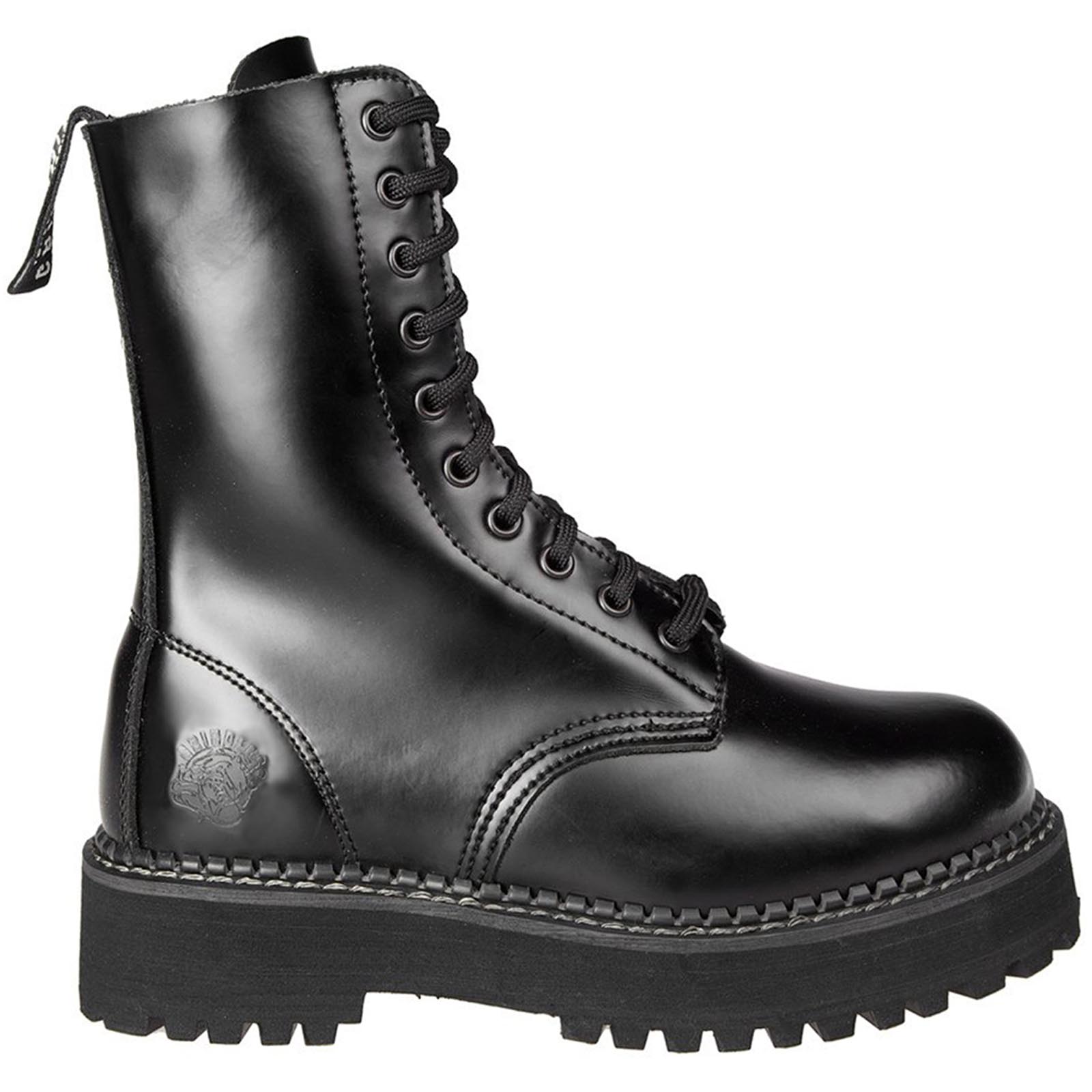 Grinders Taylor CS Taylor-CS-Black Leather Womens Boots - Black - 38#color_black