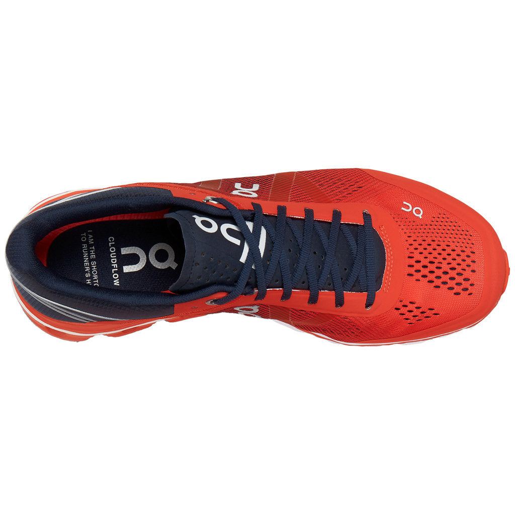 On Cloudflow Mesh Women's Running Shoes#color_crimson midnight