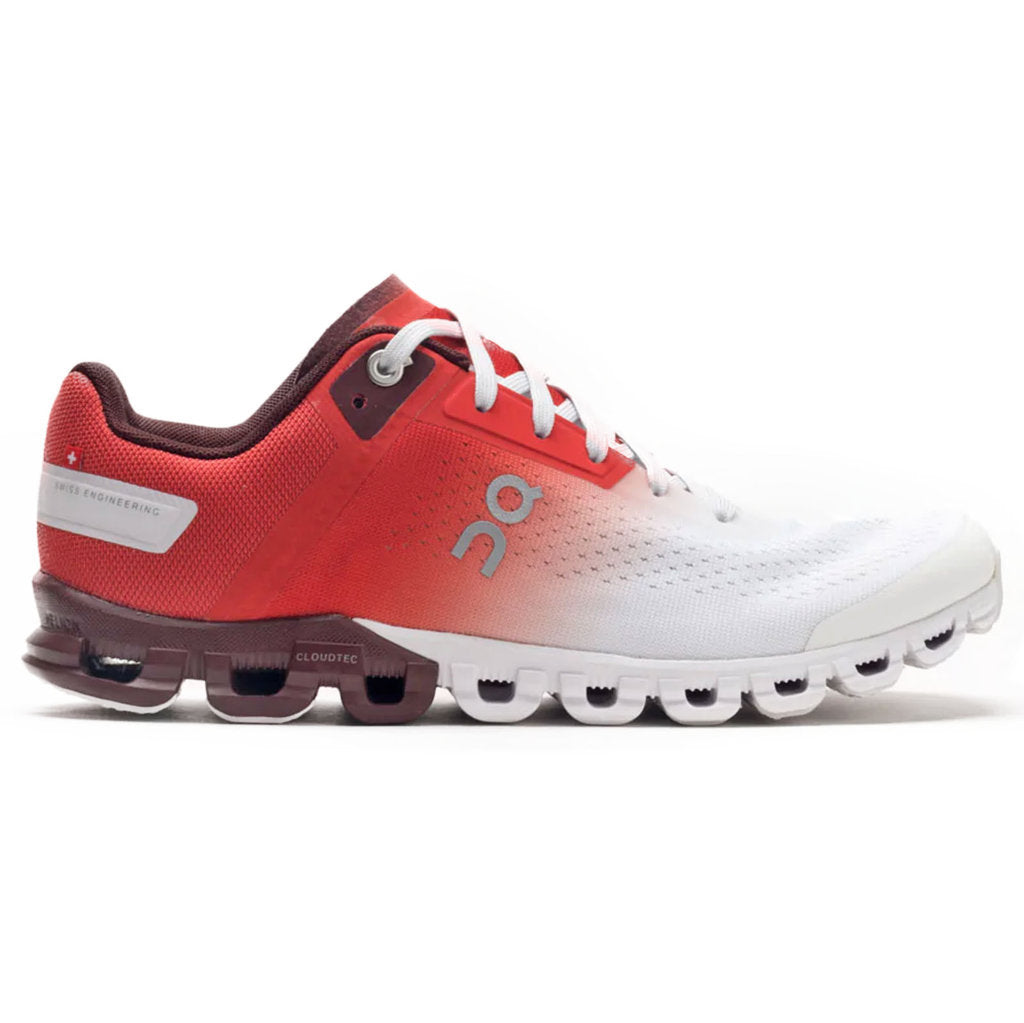 On Cloudflow Mesh Women's Running Shoes#color_rust white