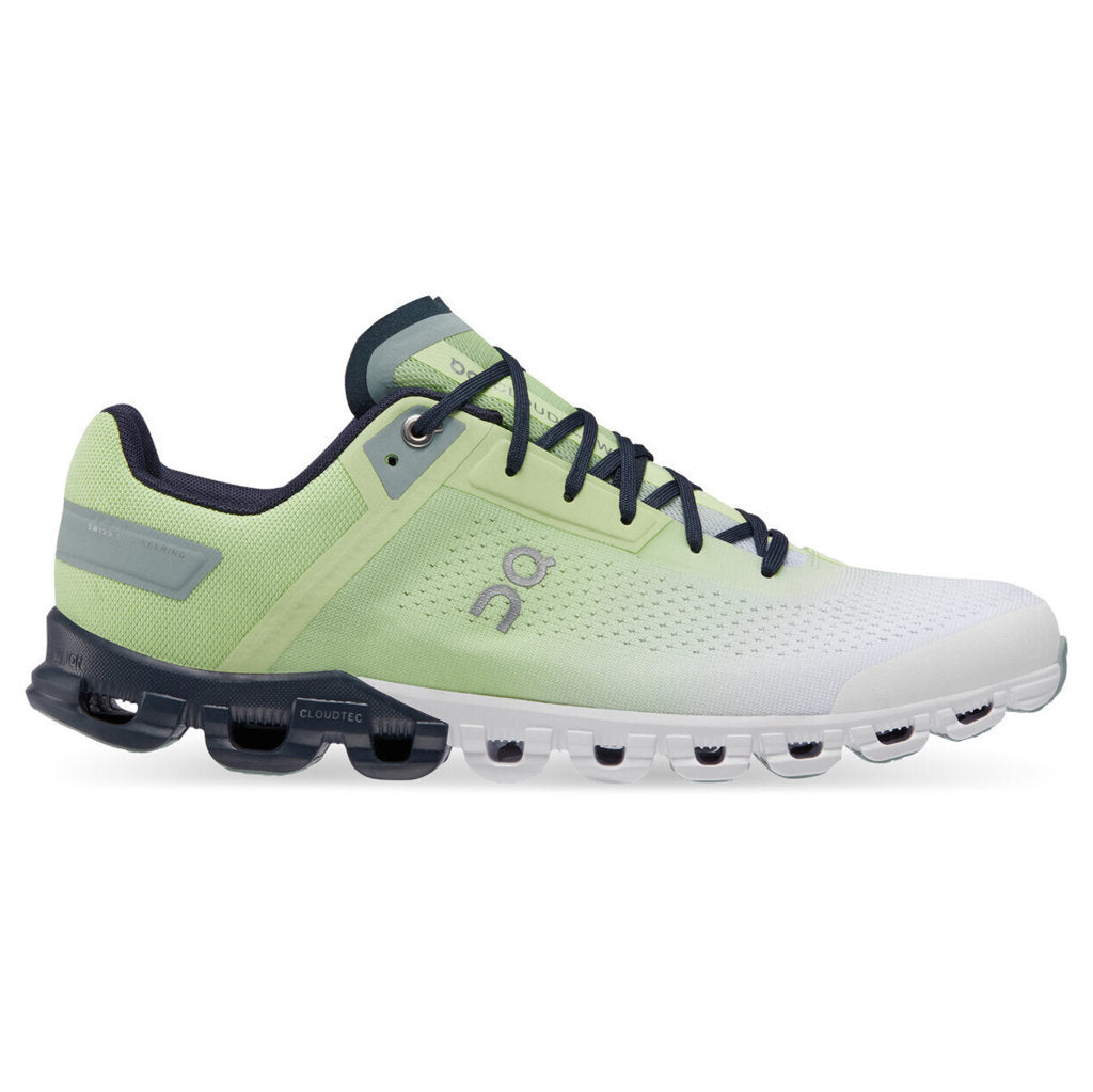 On Cloudflow Mesh Women's Running Shoes#color_meadow green white