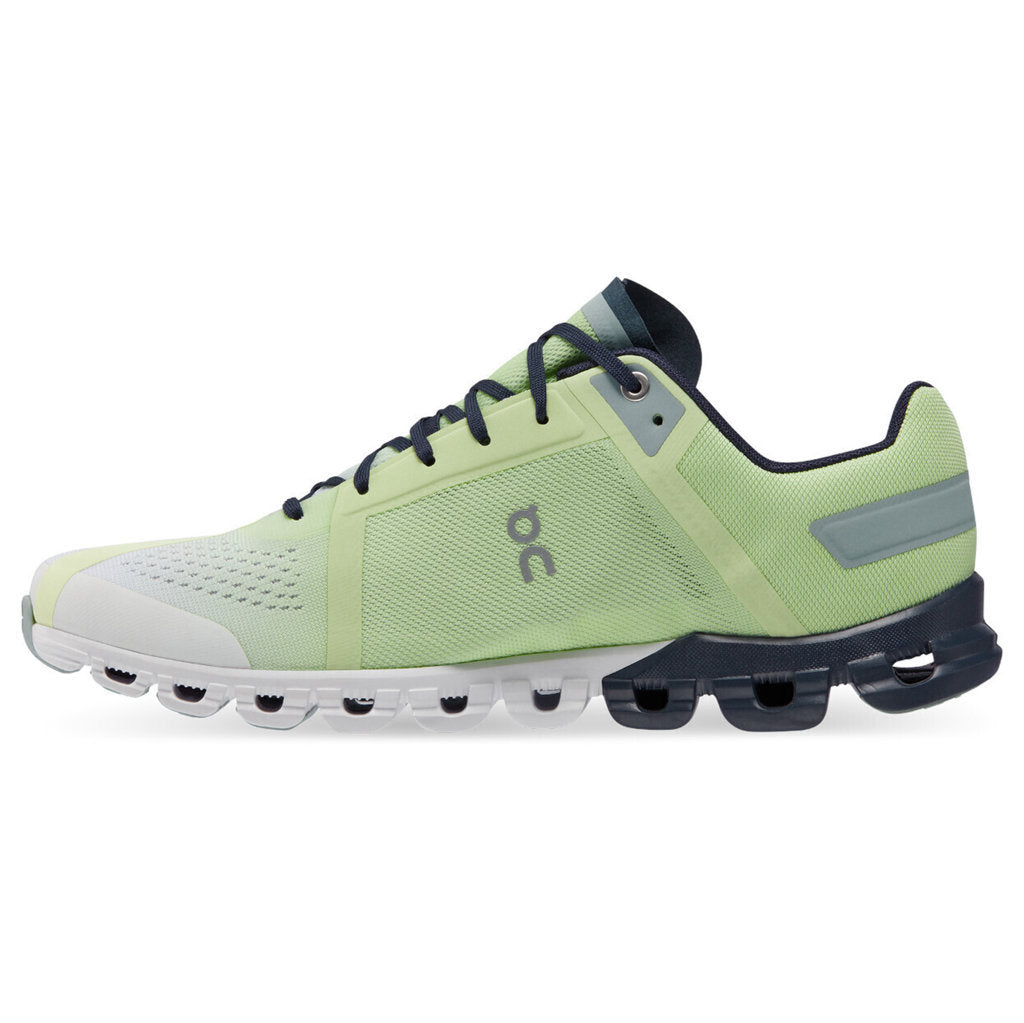 On Cloudflow Mesh Women's Running Shoes#color_meadow green white