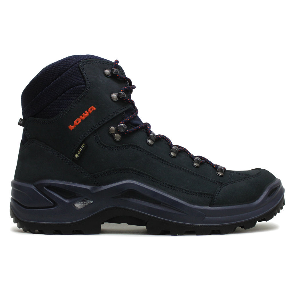 Lowa Renegade GTX Mid Nubuck Mens Boots#color_navy orange