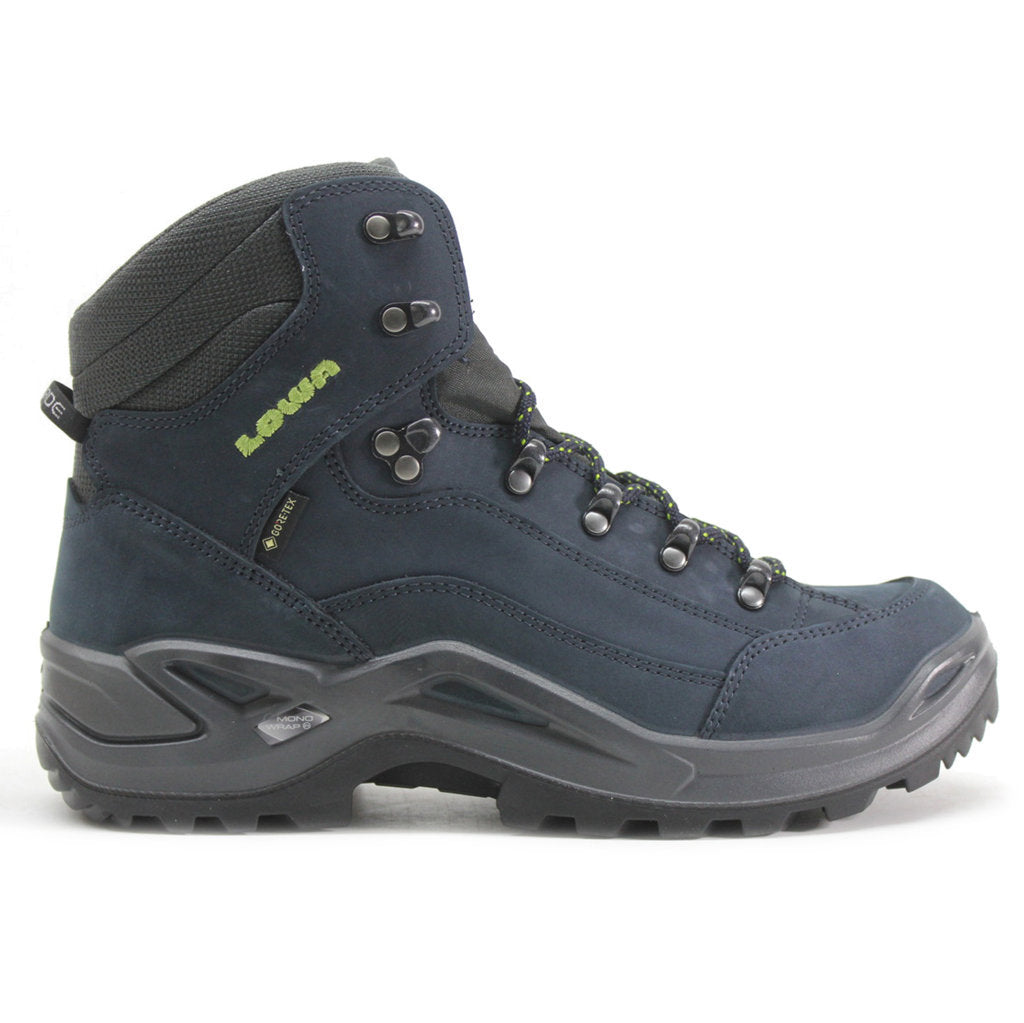 Lowa Renegade GTX Mid Nubuck Mens Boots#color_dark blue lime