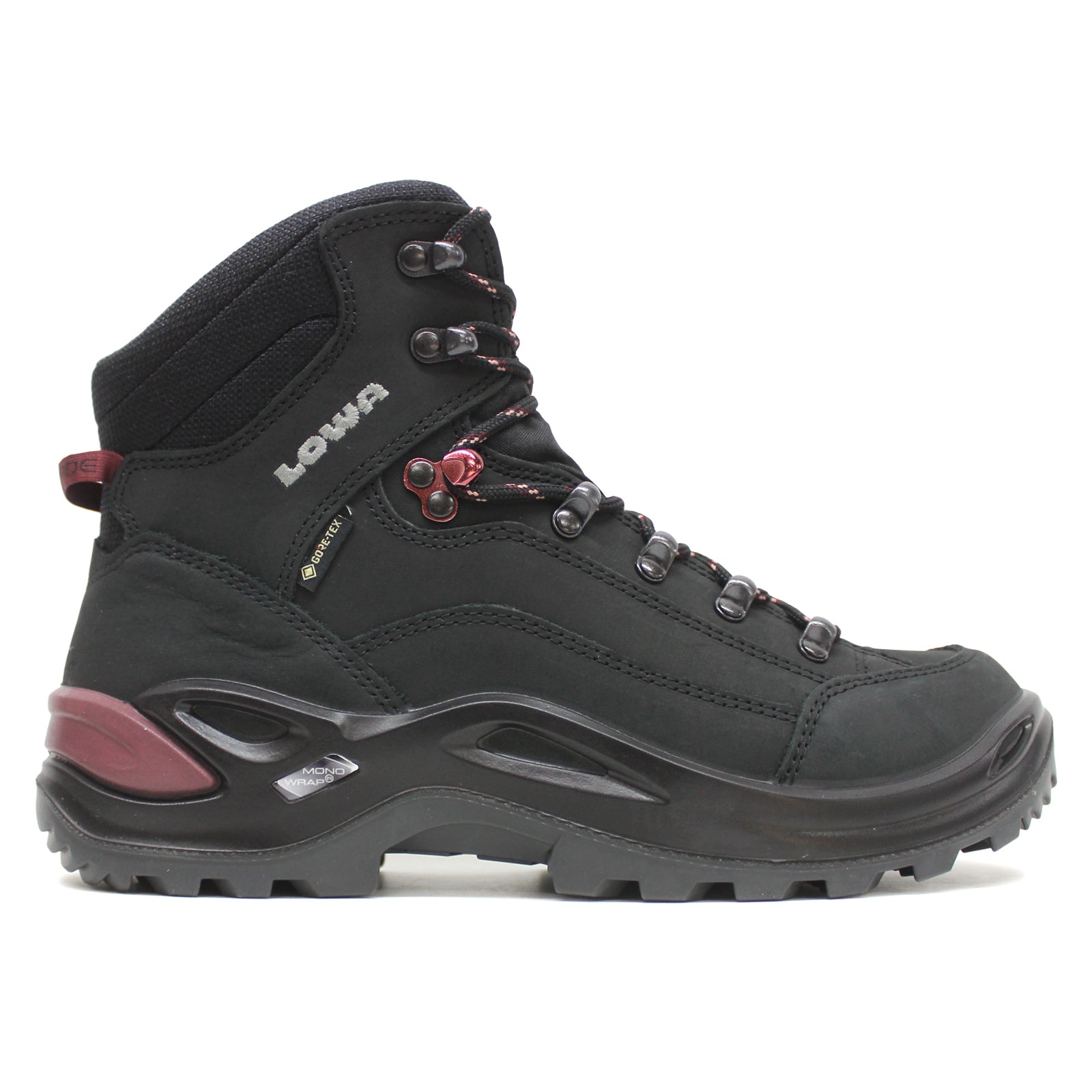 Lowa Renegade GTX Mid Ws 320945-3599 Nubuck Womens Boots - Black Prune - 41#color_black prune