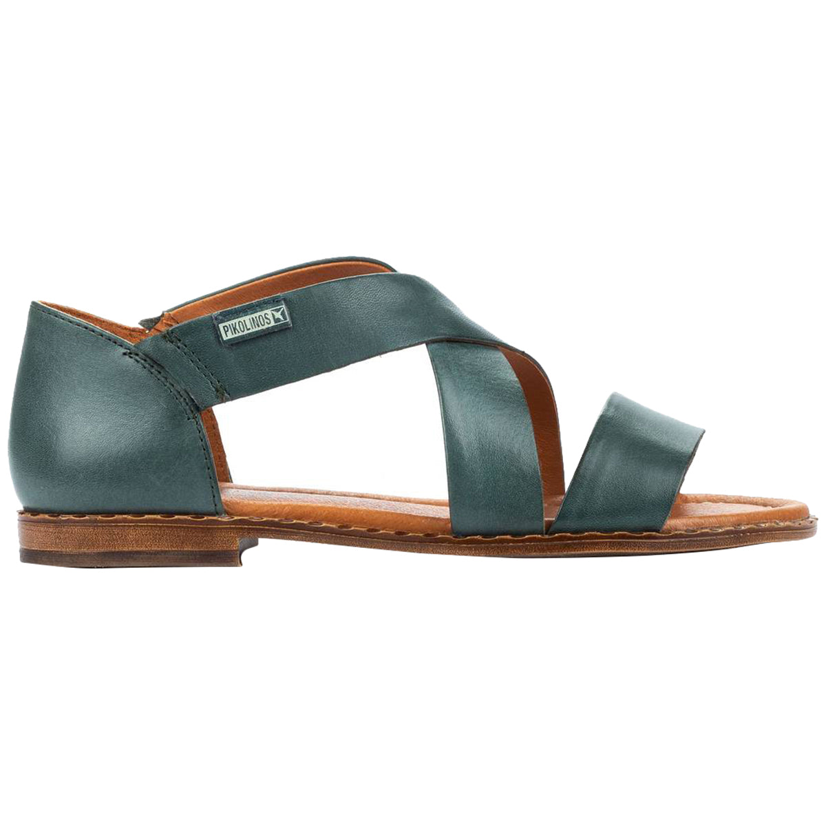 Pikolinos Algar W0X-0552 W0X-0552-EMERALD Leather Womens Sandals - Emerald - 38#color_emerald