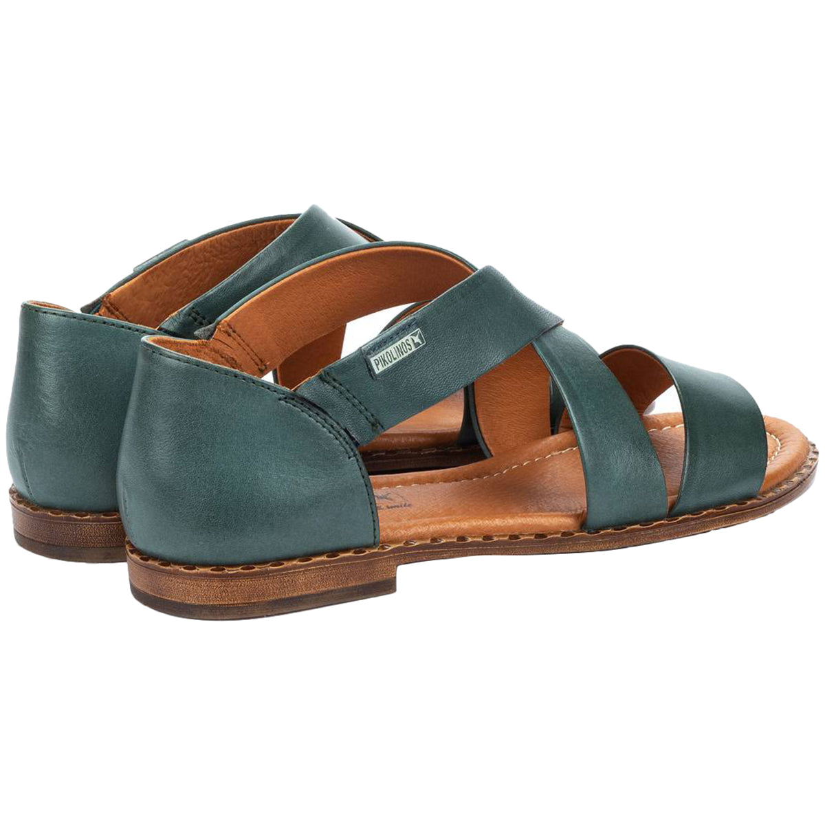 Pikolinos Algar W0X-0552 W0X-0552-EMERALD Leather Womens Sandals - Emerald - 38#color_emerald