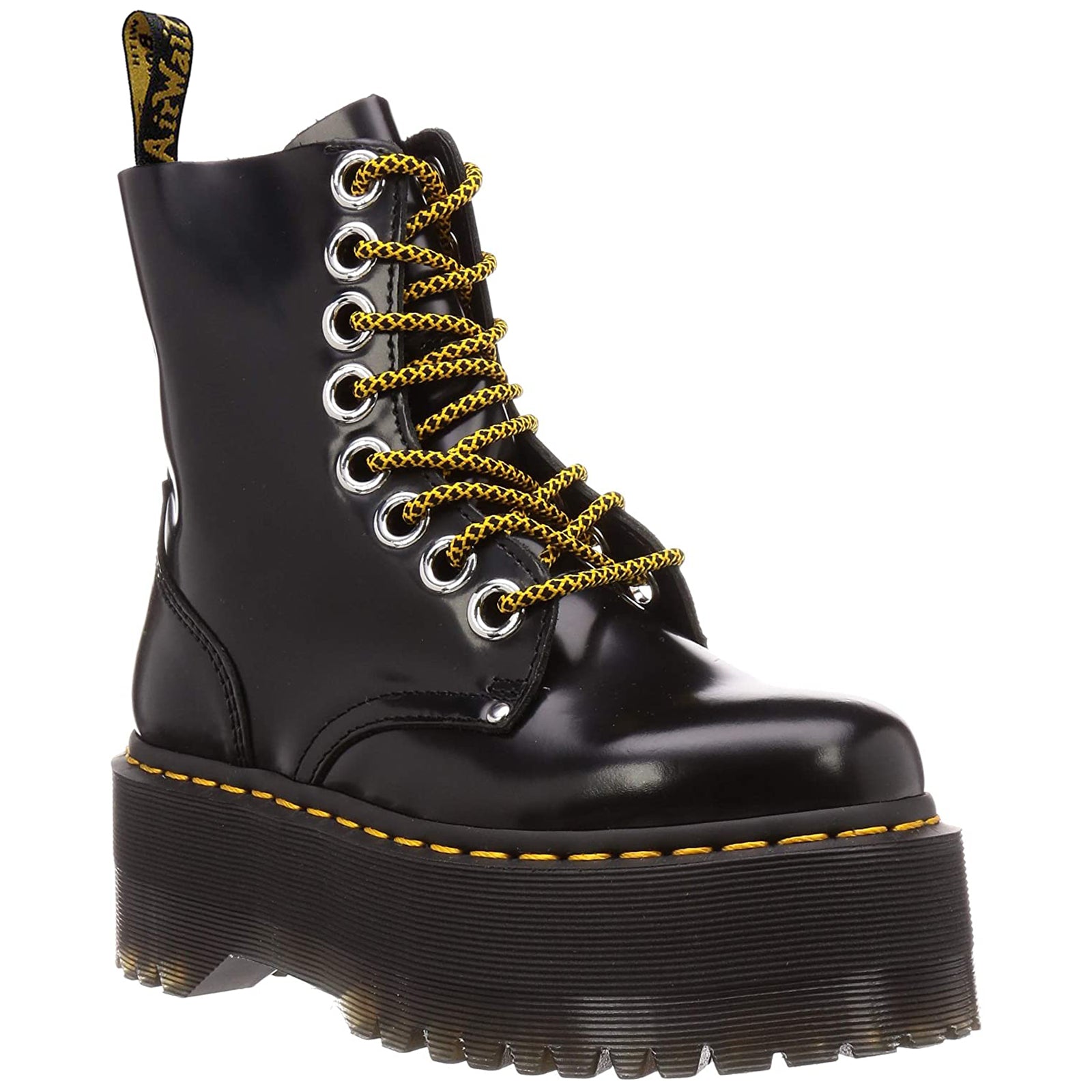 Dr. Martens Jadon Max 25566001 Buttero Leather Womens Boots - Black - 8#color_black