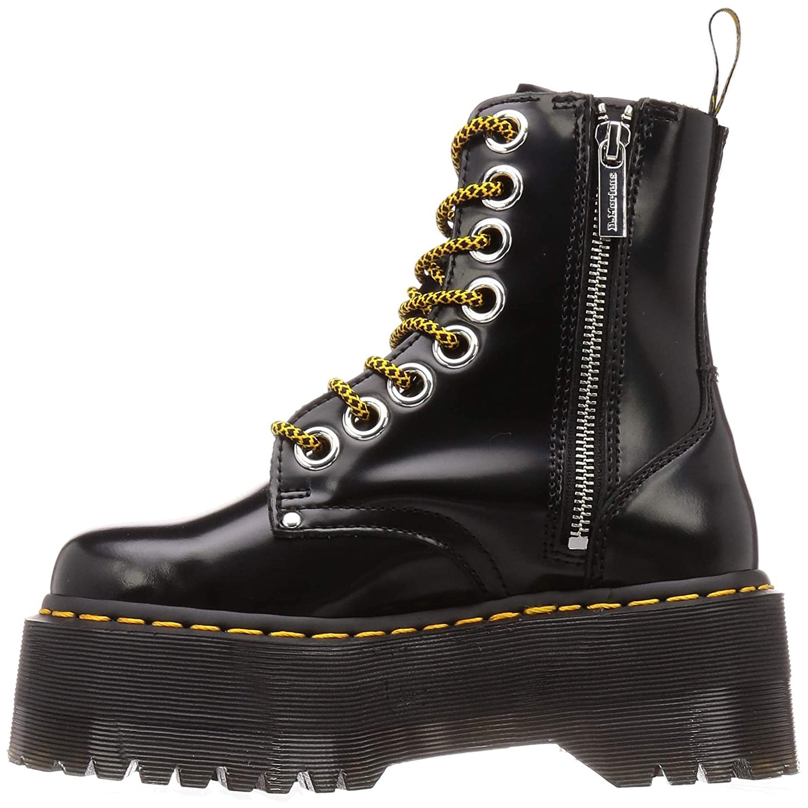 Dr. Martens Jadon Max 25566001 Buttero Leather Womens Boots - Black - 8#color_black