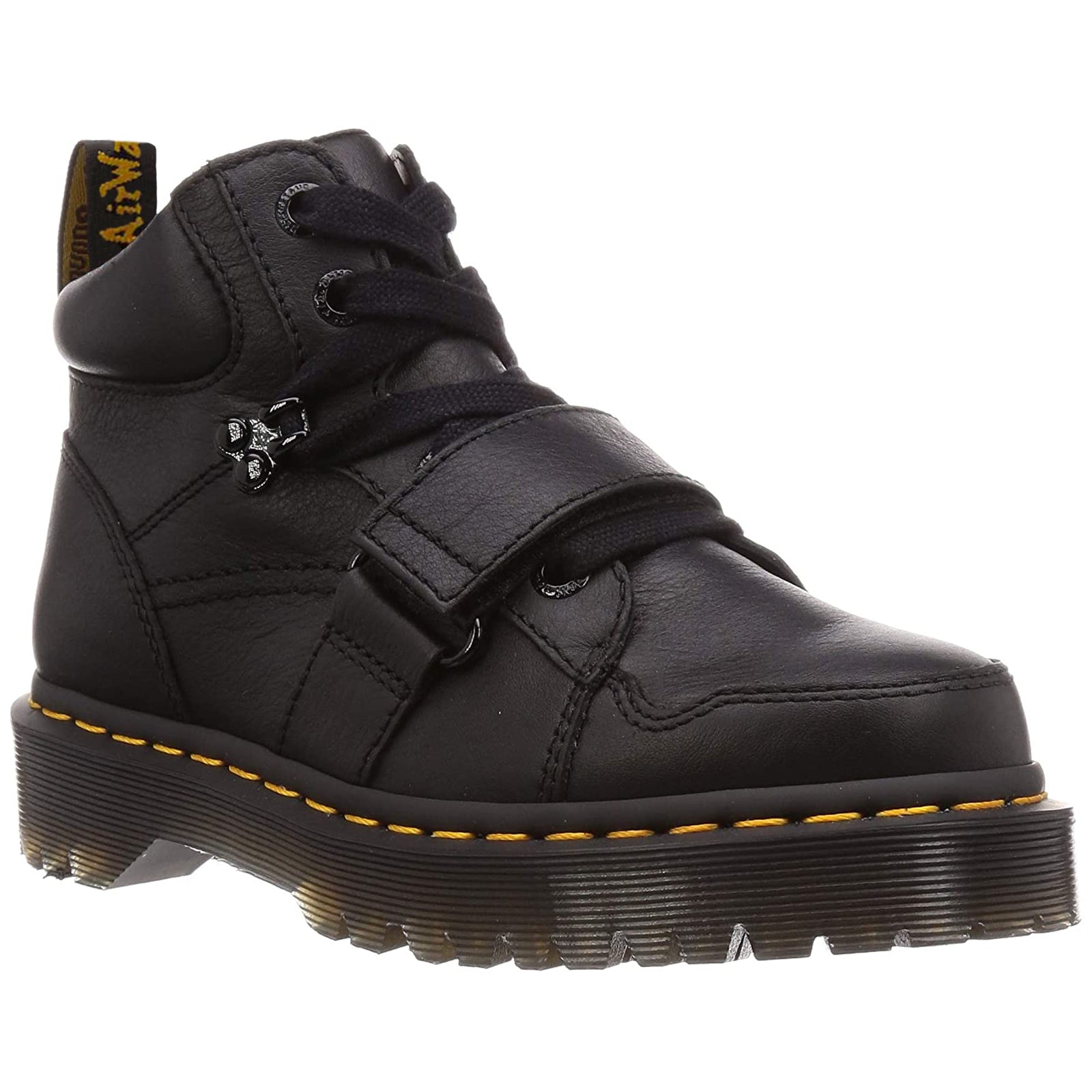 Dr. Martens Zuma II 25713001 Virginia Leather Womens Boots - Black - 4#color_black