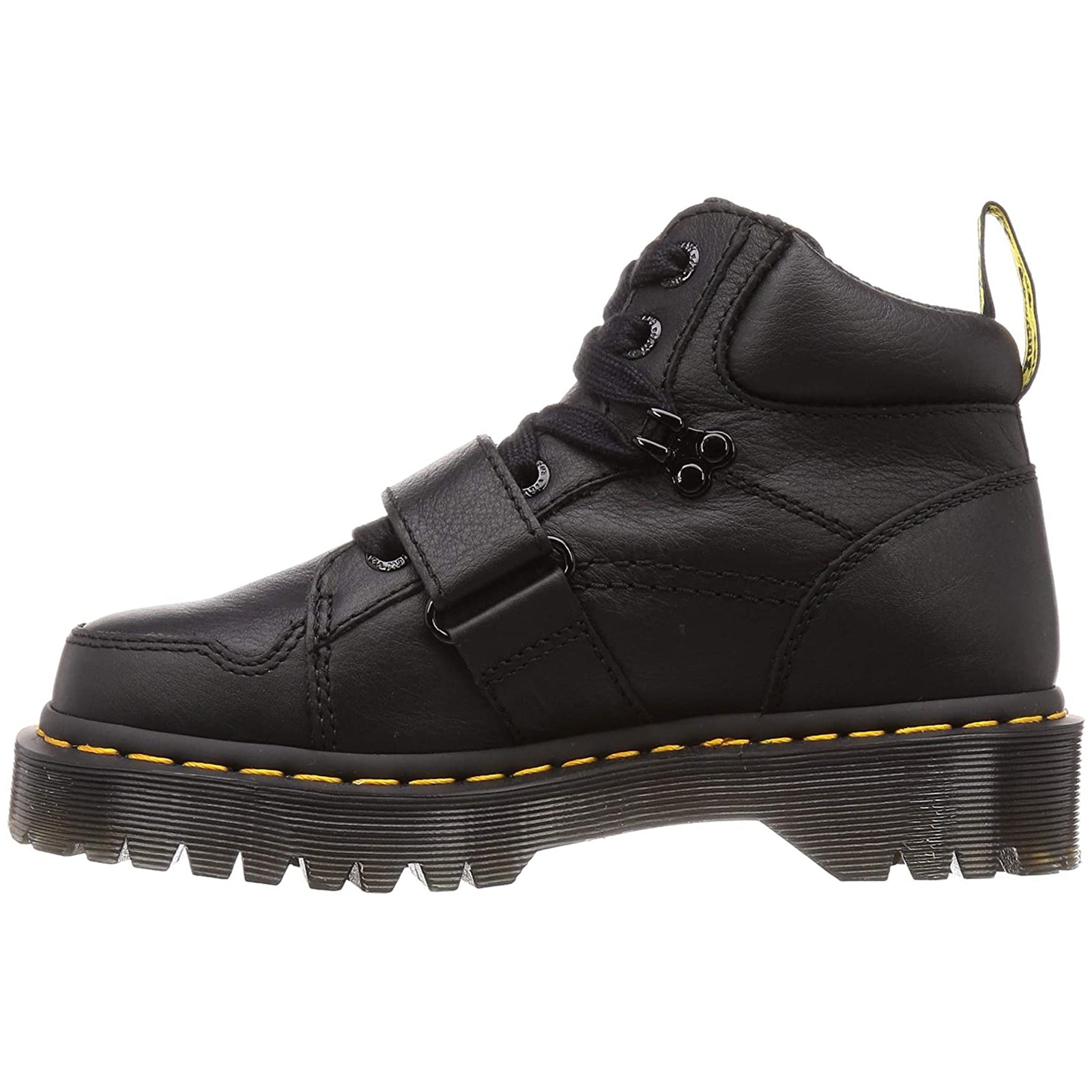 Dr. Martens Zuma II 25713001 Virginia Leather Womens Boots - Black - 4#color_black