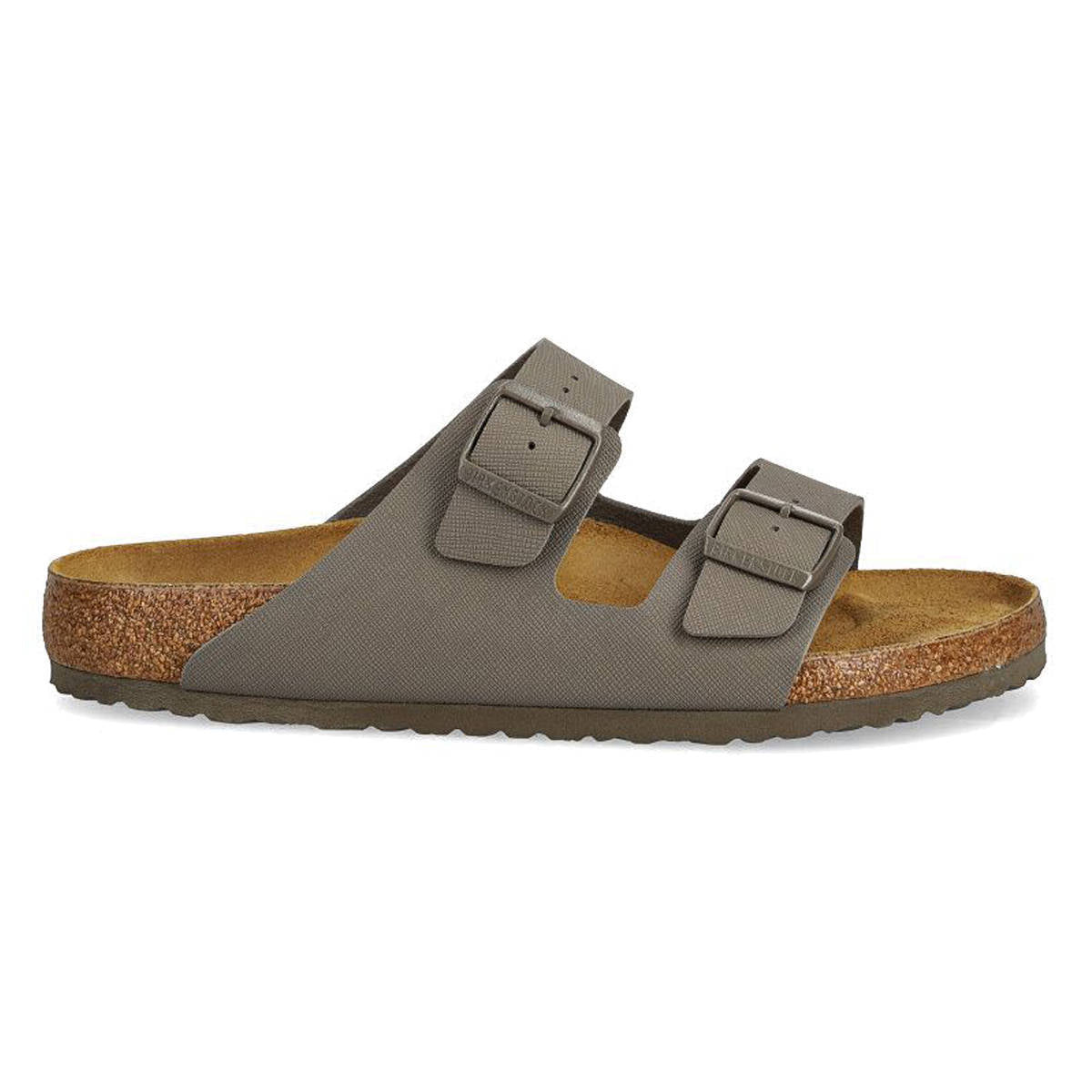 Birkenstock Arizona BS Birko-Flor Unisex Sandals#color_Saffiano Concrete Gray