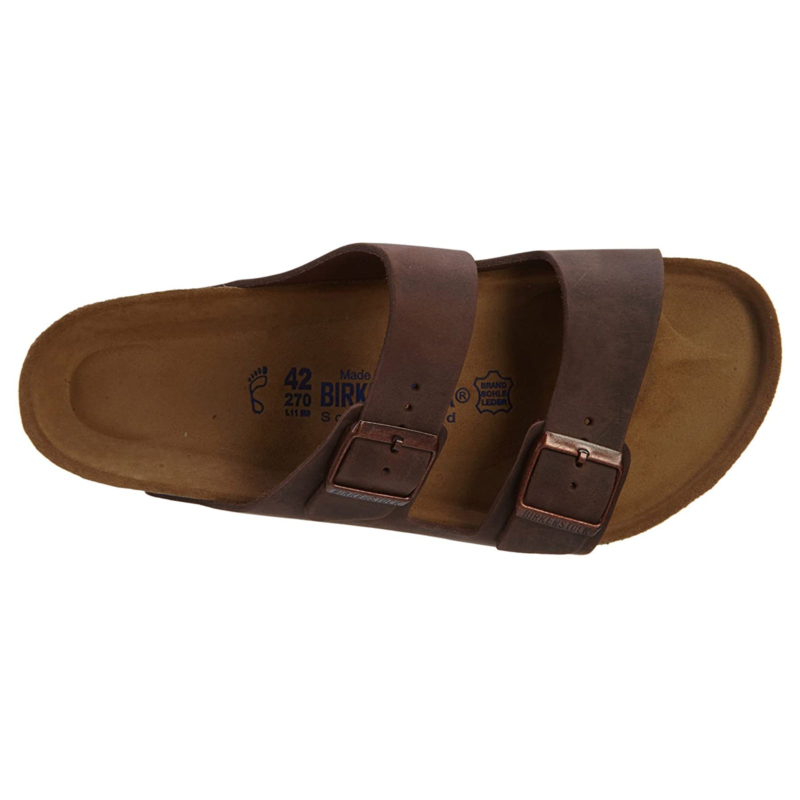 Birkenstock Arizona BS 0452761 Waxy Leather Unisex Sandals - Habana - 39#color_habana