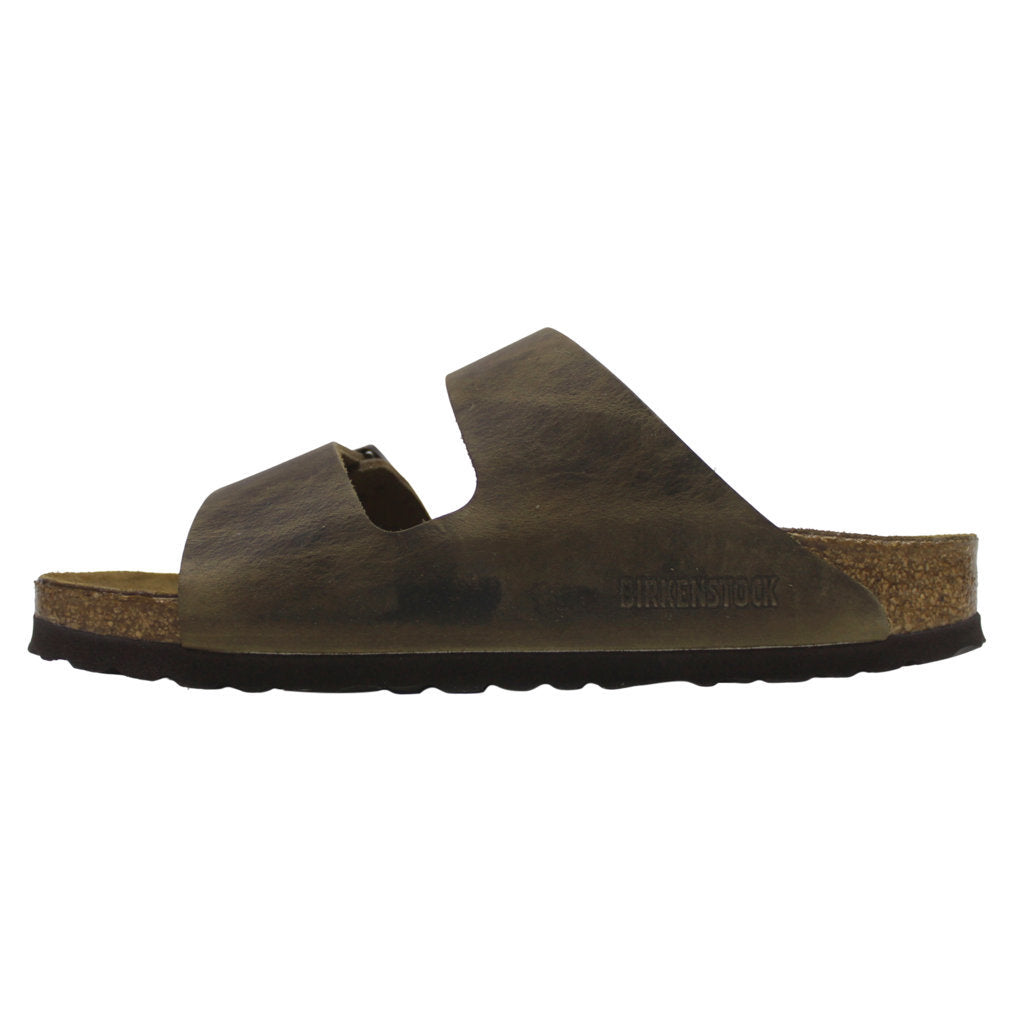 Birkenstock Arizona BS Waxy Leather Unisex Sandals#color_mud green