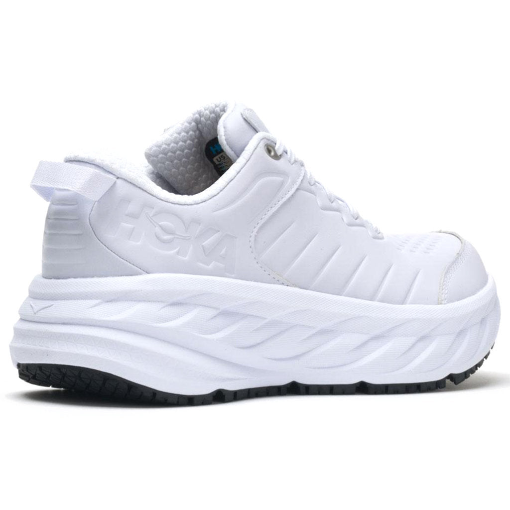 Hoka One One Bondi SR Leather Mens Sneakers#color_white