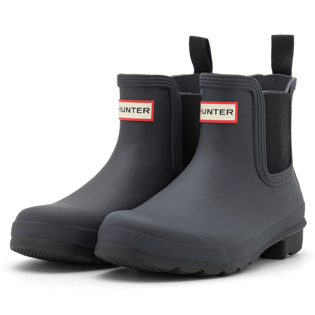 Hunter Original Chelsea Rubber Womens Boots#color_black ice black