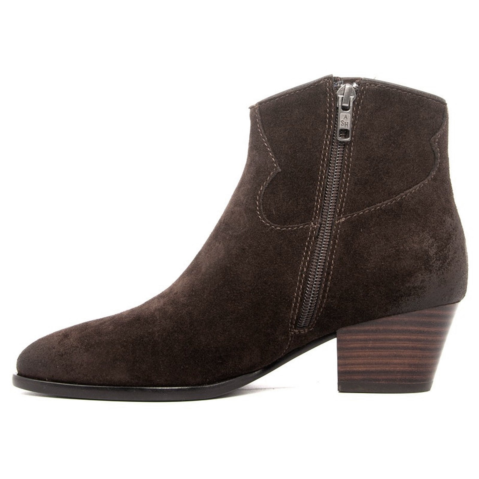 Ash Houston FW21-M-133882-001 Suede Womens Boots - Ebano - 41#color_ebano