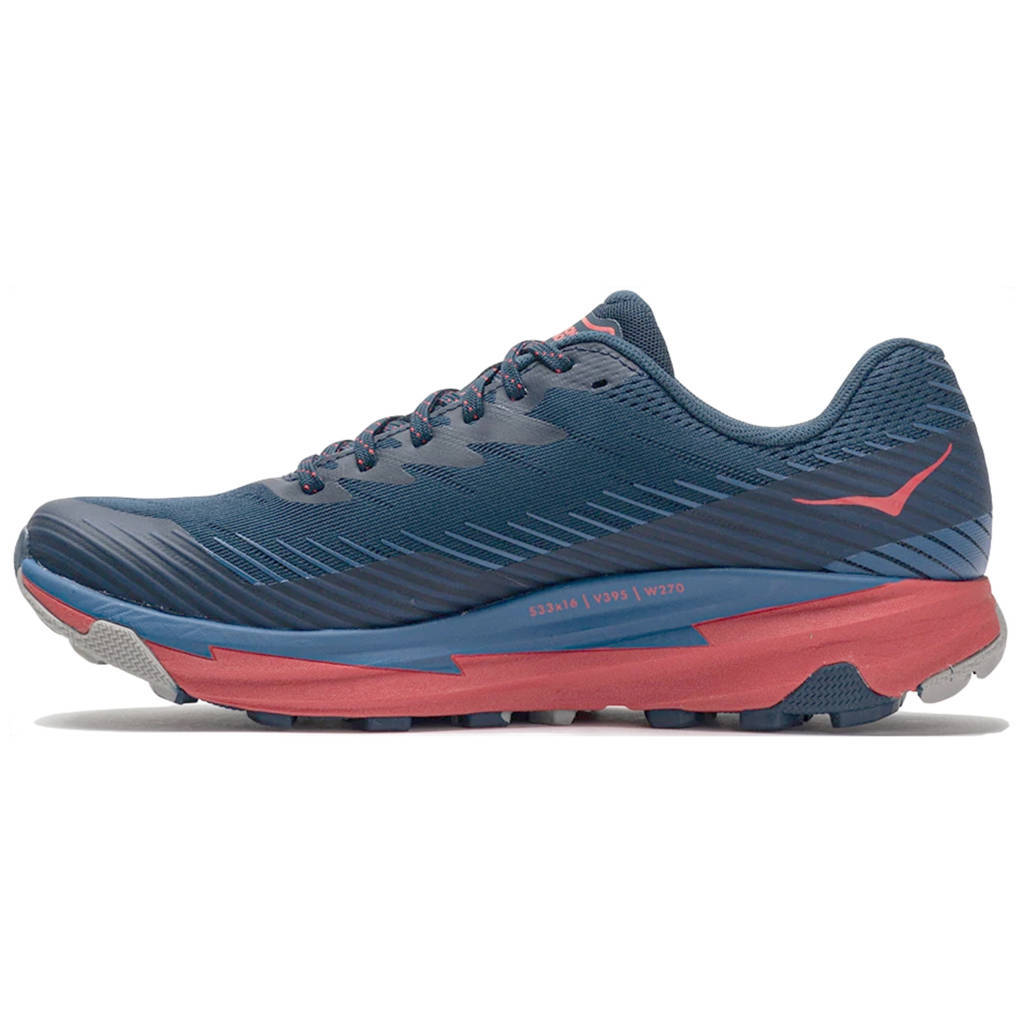 Hoka One One Torrent 2 Synthetic Textile Mens Sneakers#color_moonlit ocean high risk red