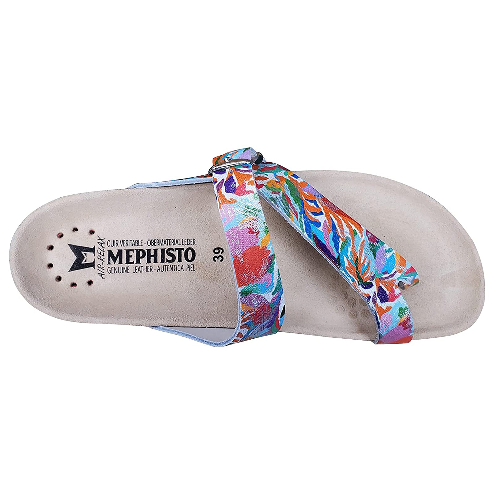 Mephisto Helen Printed Leather Womens Sandals#color_Capri Multicoloured