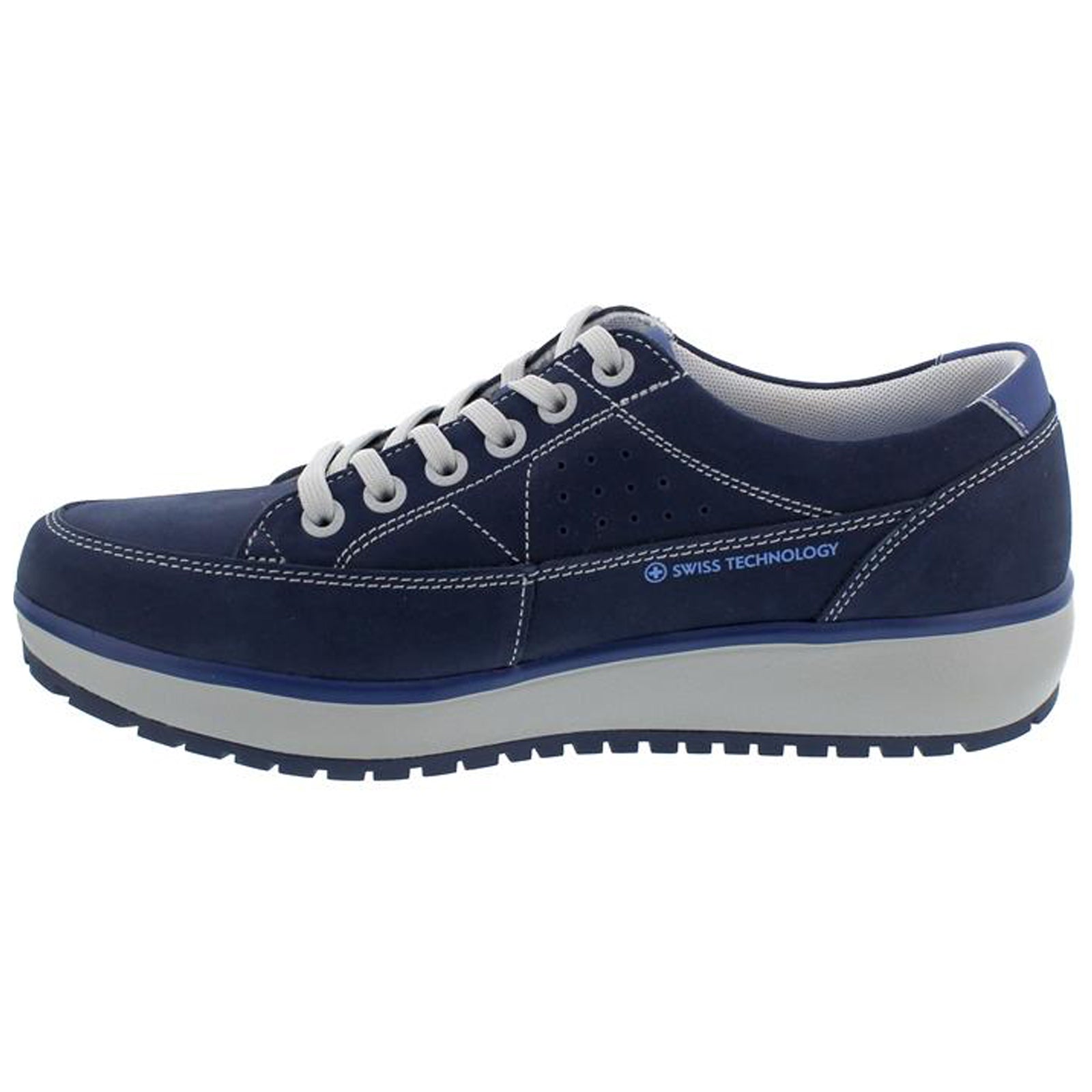 Joya Vancouver 893CAS Nubuck Womens Trainers - Dark Blue - 4.5#color_dark blue