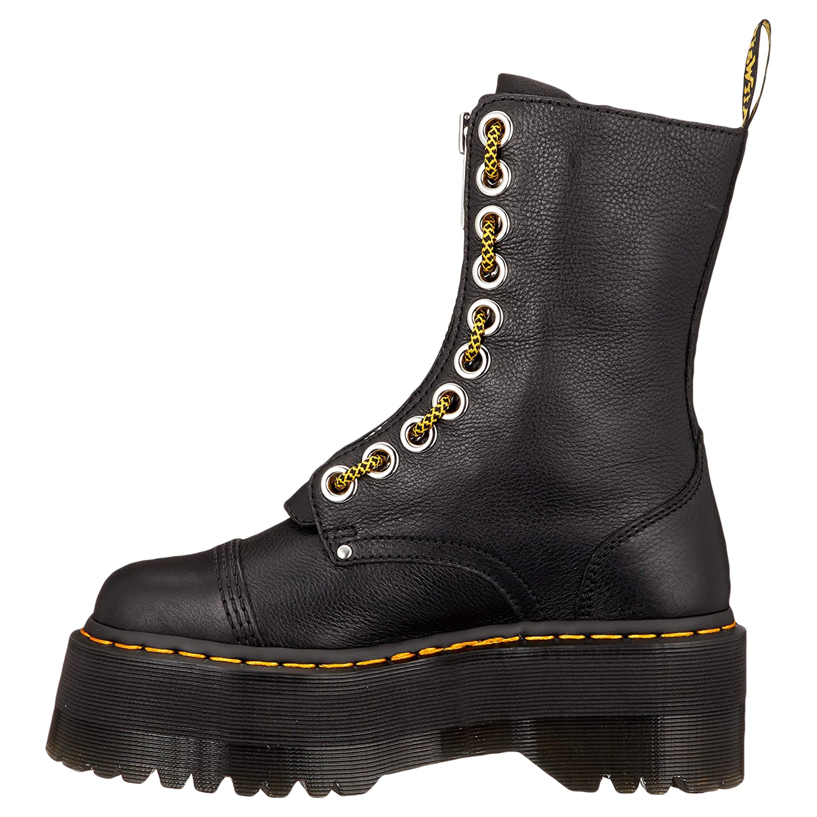 Dr. Martens Sinclair Hi Max 26088001 Pisa Leather Womens Boots - Black - 6.5#color_black