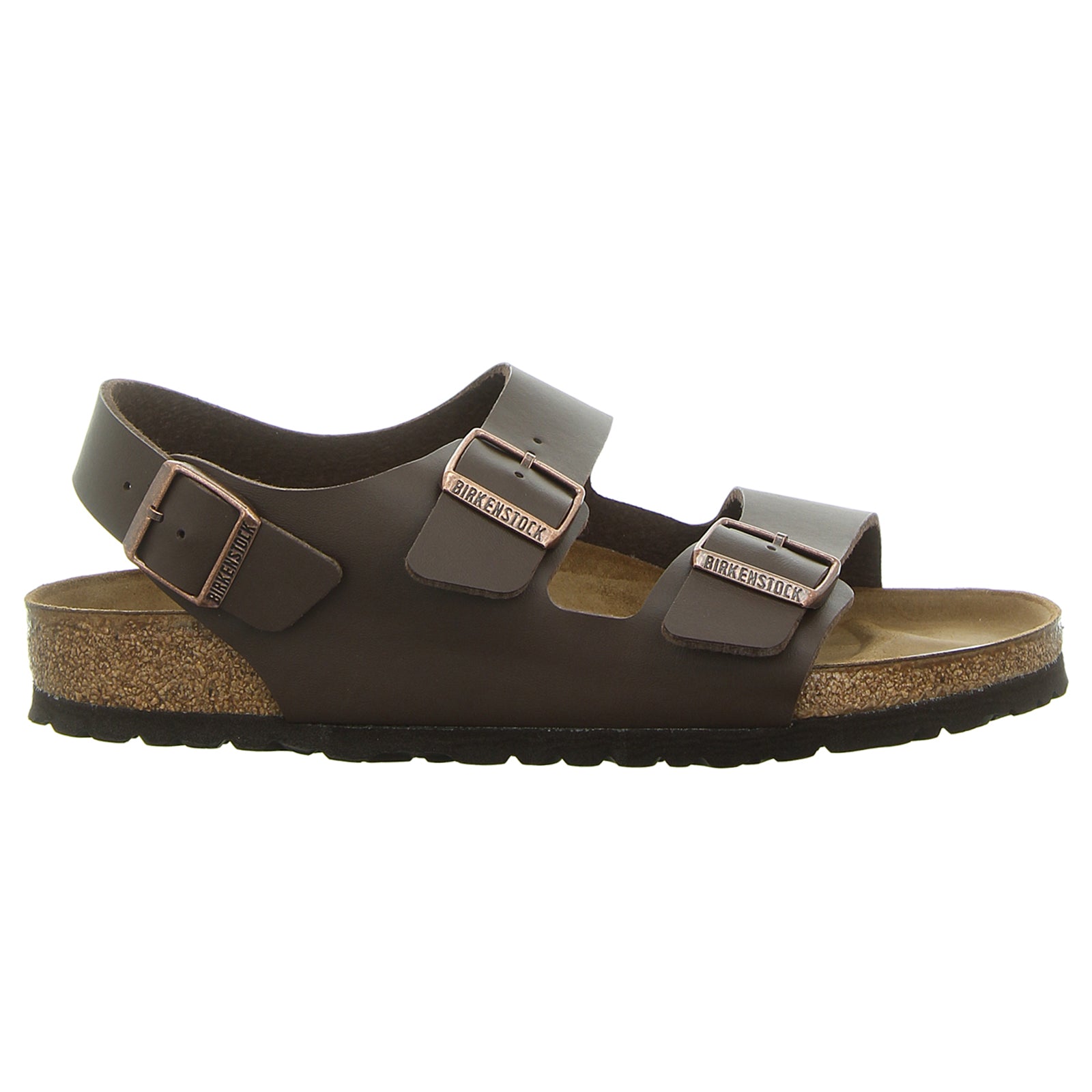 Birkenstock Milano BS 0034701 Birko-Flor Unisex Sandals - Dark Brown - 39#color_dark brown