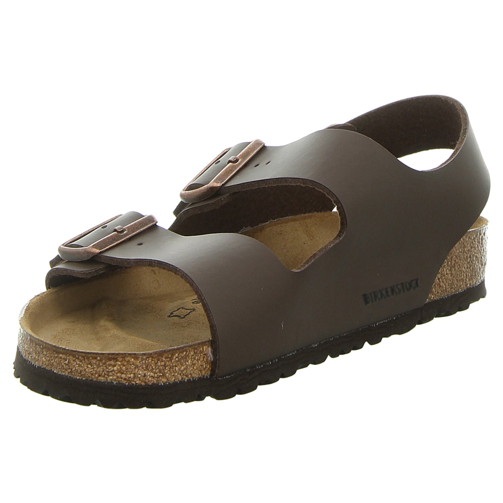 Birkenstock Milano BS 0034701 Birko-Flor Unisex Sandals - Dark Brown - 38#color_dark brown