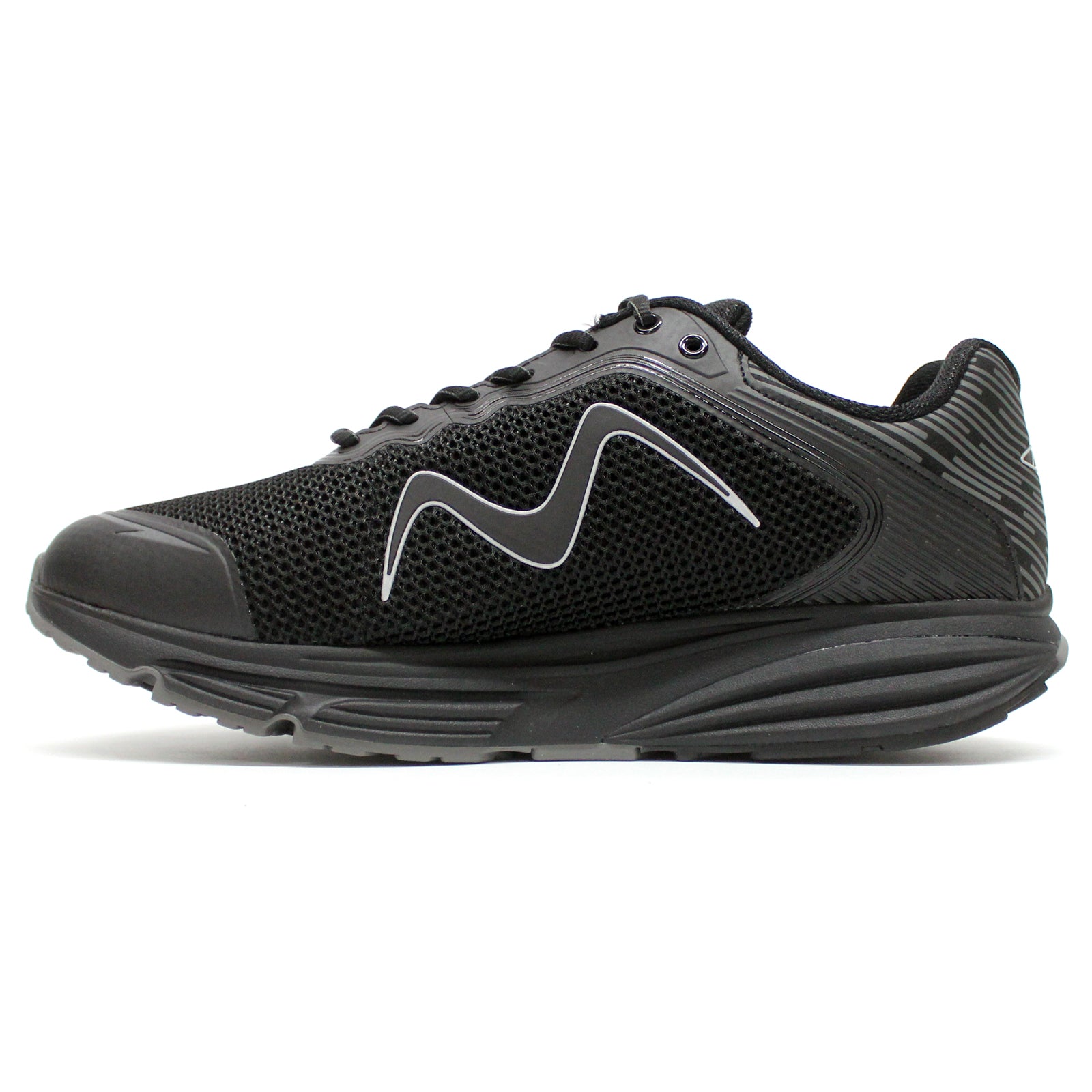 MBT Colorado X Synthetic Leather Mens Trainers#color_black black