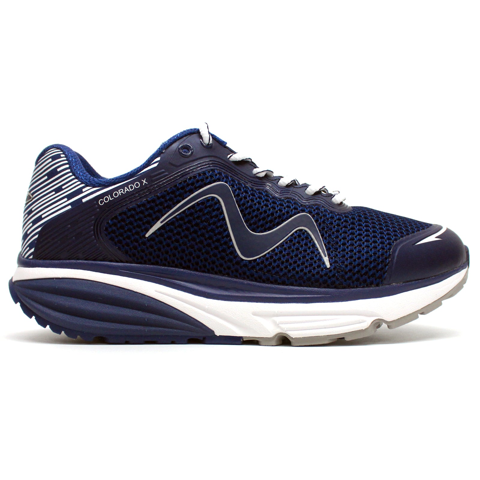 MBT Colorado X Synthetic Leather Womens Trainers#color_deep navy