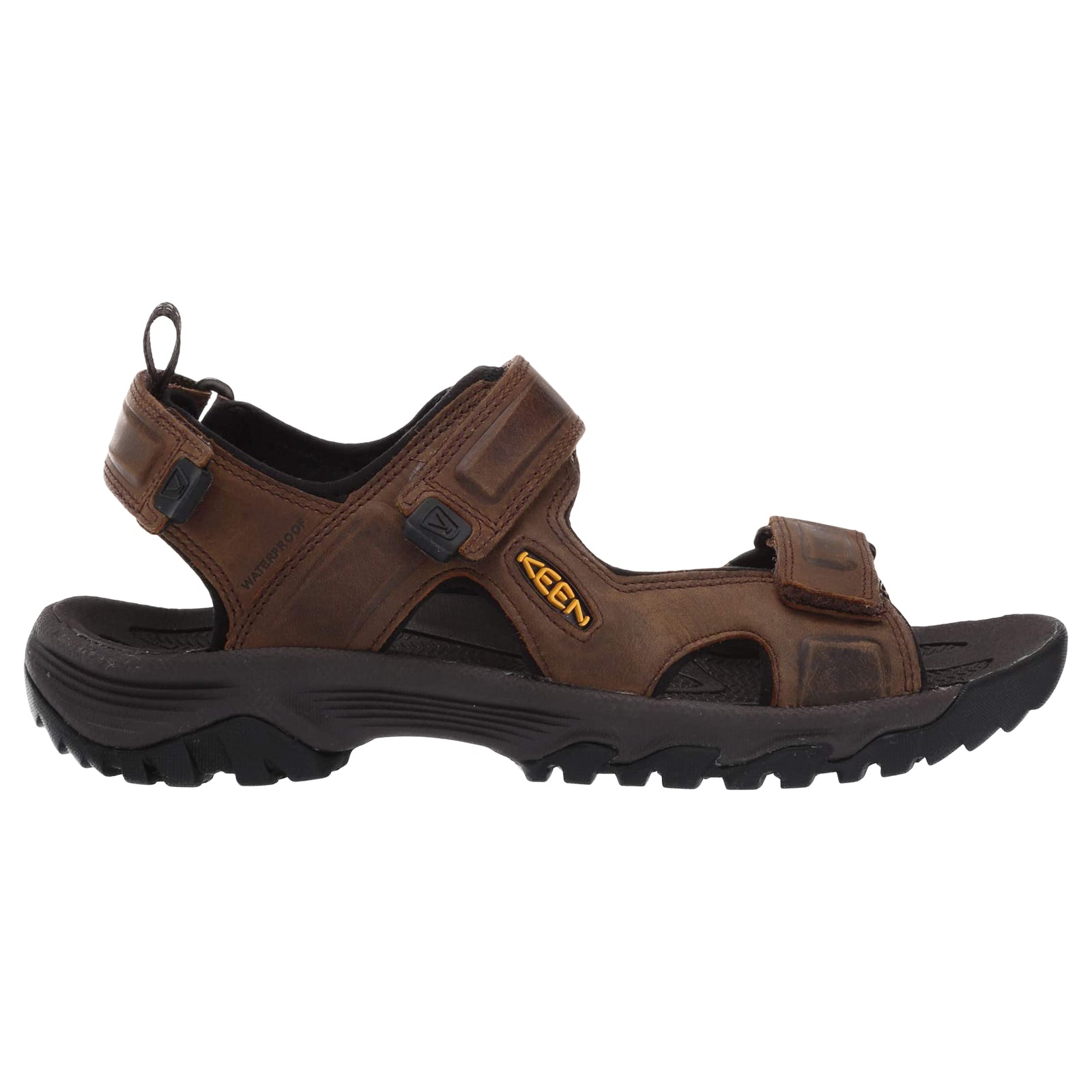 Keen Targhee III Open Toe 1022423 Leather Mens Sandals - Bison Mulch - 46#color_bison mulch