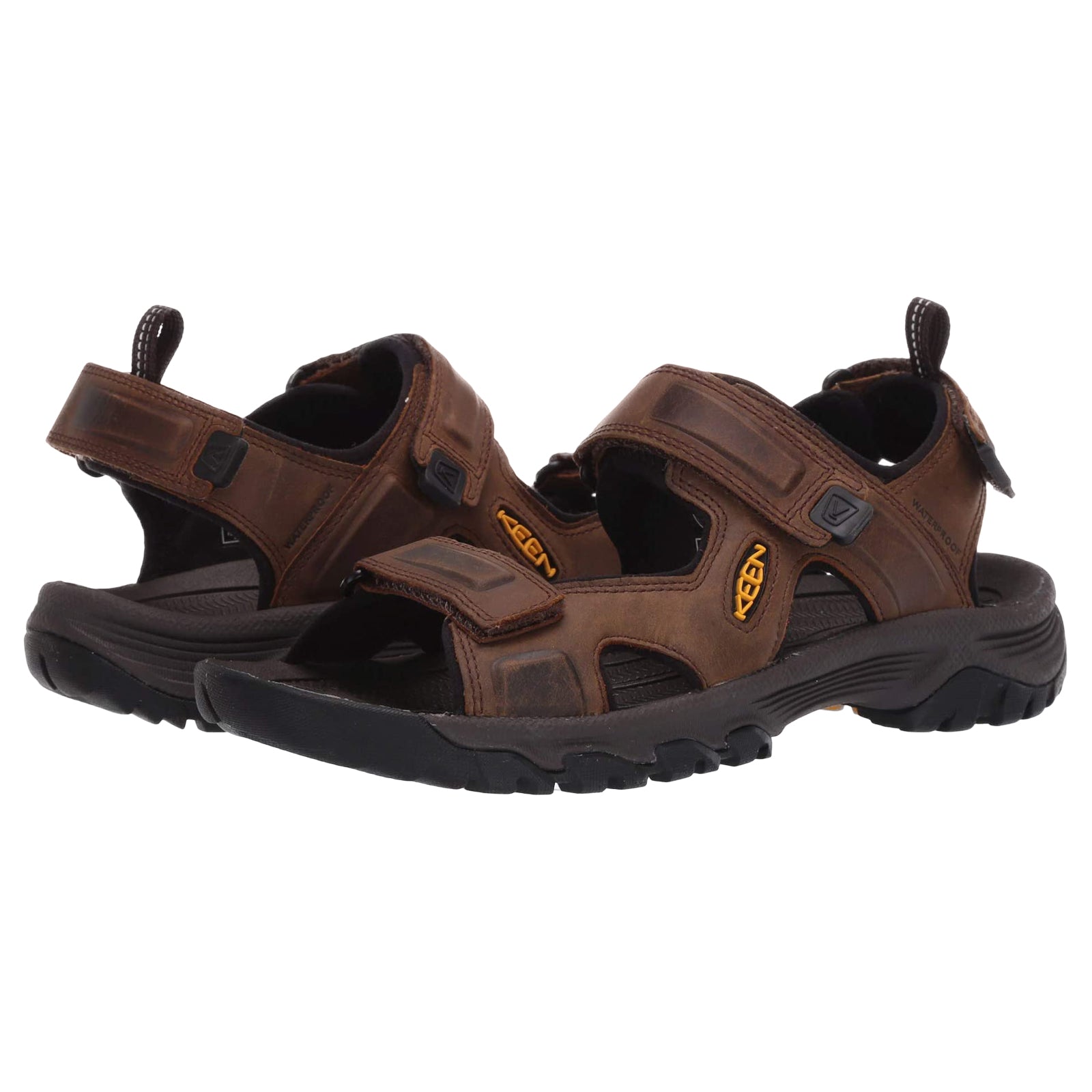 Keen Targhee III Open Toe 1022423 Leather Mens Sandals - Bison Mulch - 46#color_bison mulch