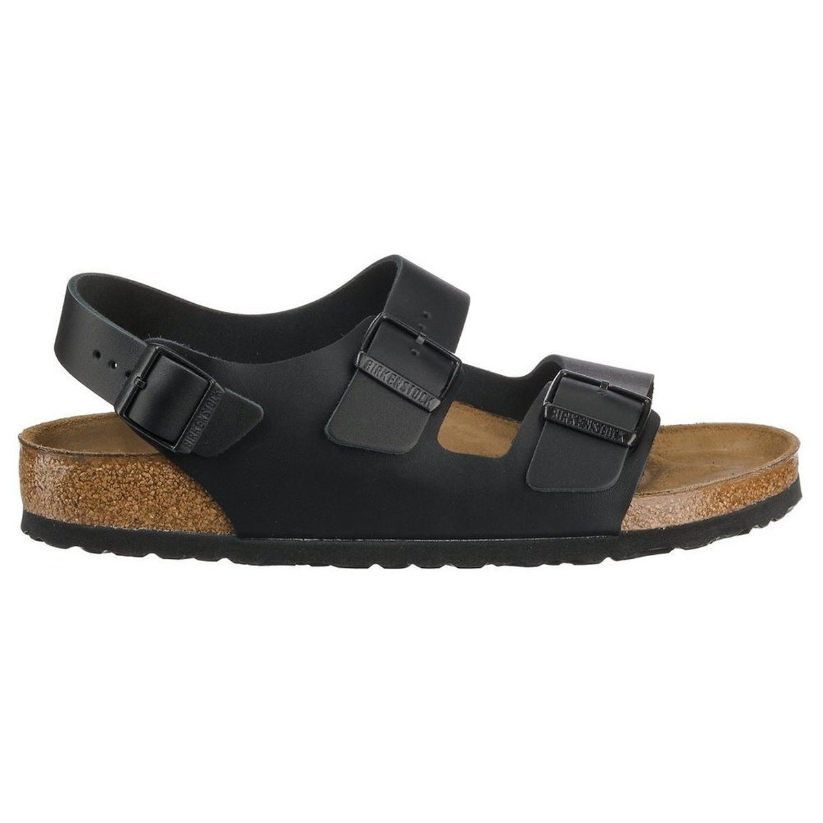 Birkenstock Milano BS 0034191 Leather Unisex Sandals - Black - 39#color_black