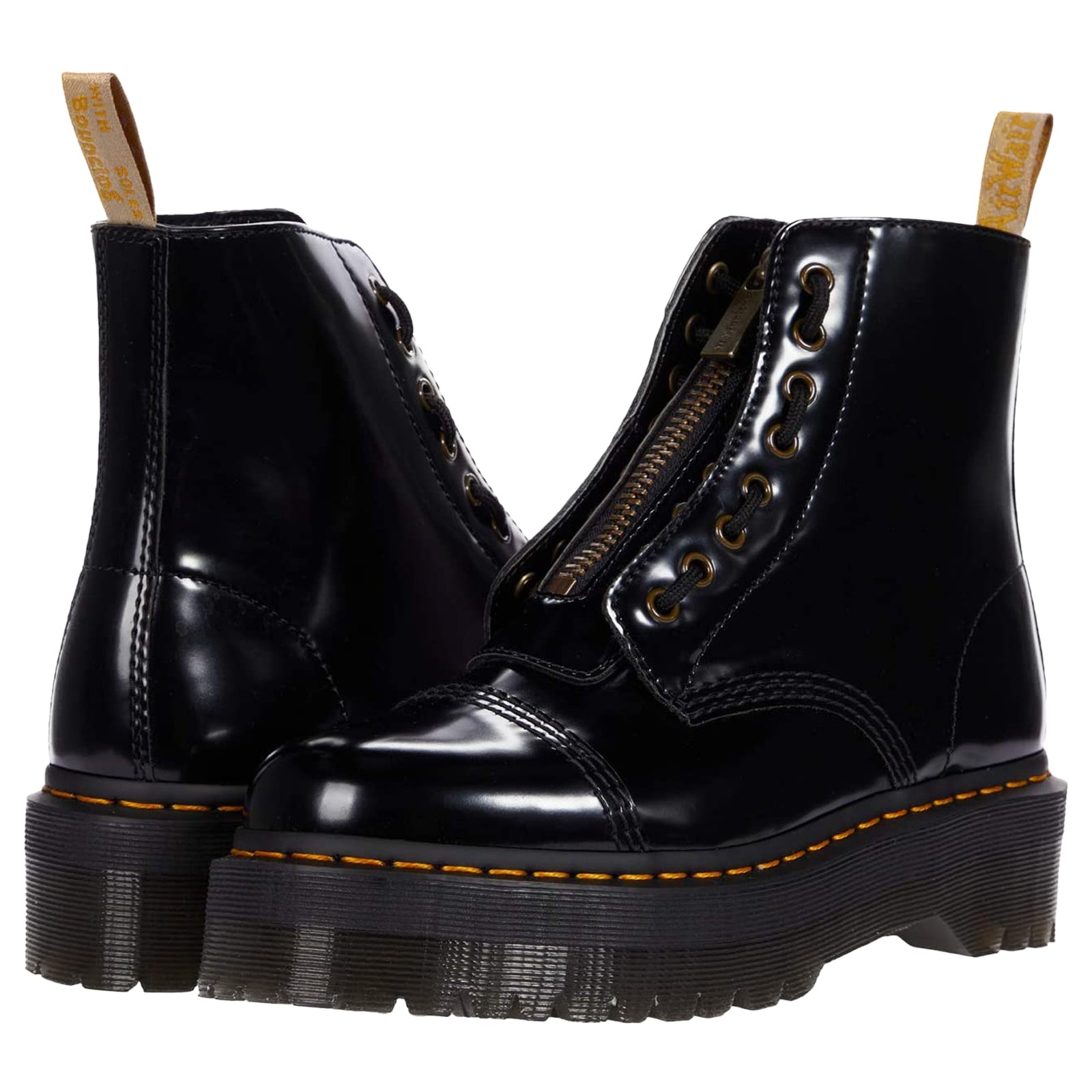 Dr. Martens Vegan Sinclair 26410001 Oxford Leather Womens Boots - Black - 6.5#color_black