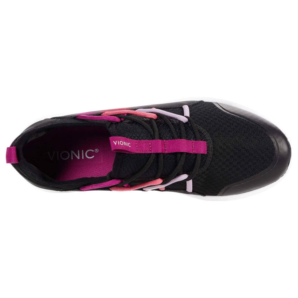 Vionic Brisk Zeliya Synthetic Textile Womens Sneakers#color_black pink