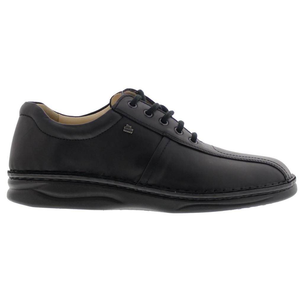 Finn Comfort Dijon Leather Mens Shoes#color_black trento