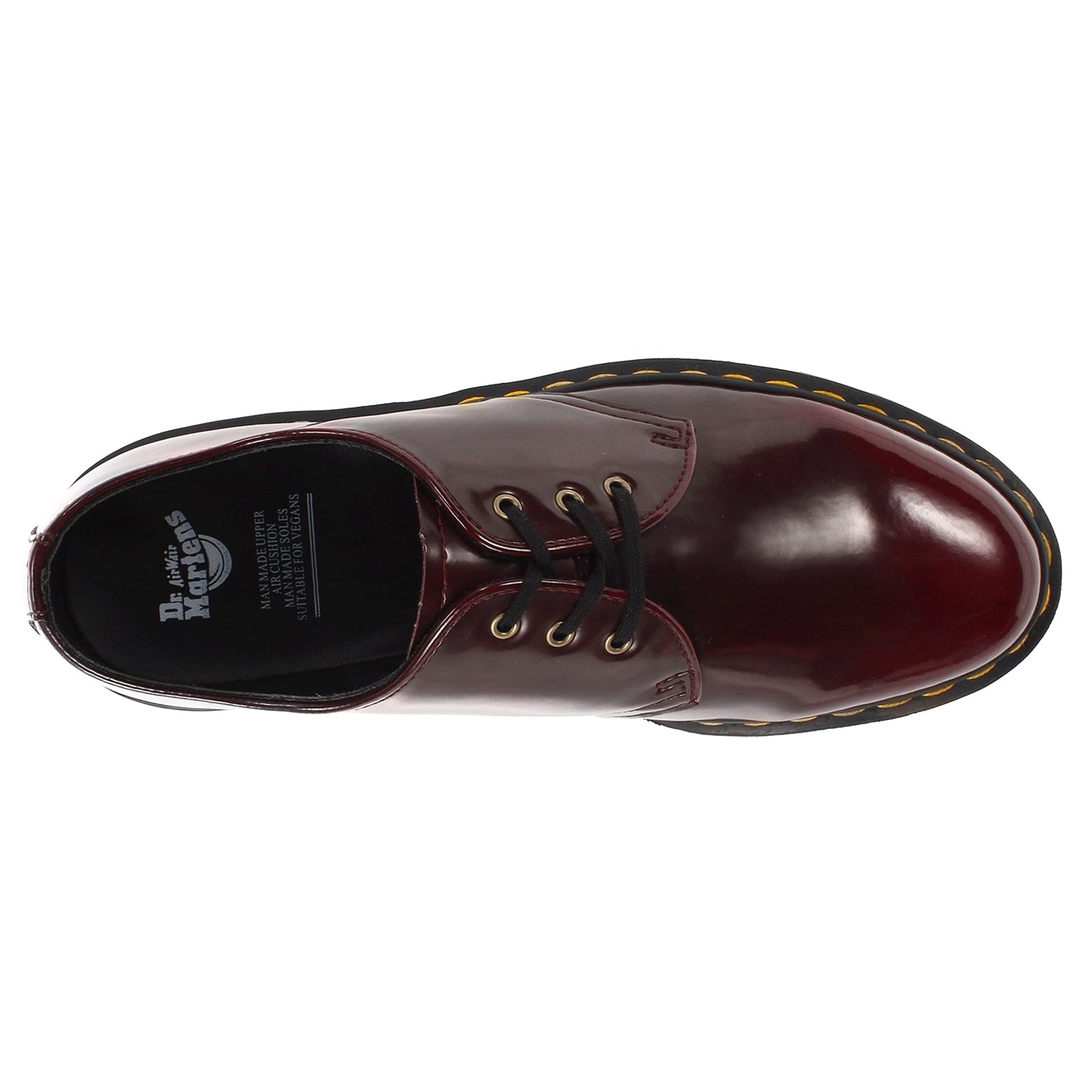 Dr. Martens Vegan 1461 14046601 Synthetic Unisex Shoes - Cherry Red - 6#color_cherry red