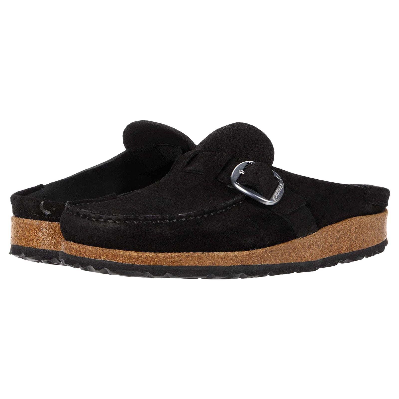 Birkenstock Buckley Suede Leather Unisex Sandals#color_black