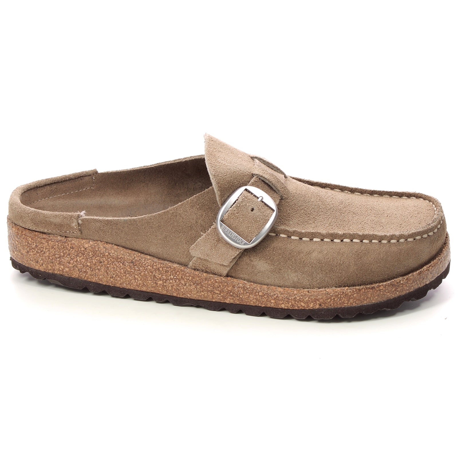 Birkenstock Buckley Suede Leather Unisex Sandals#color_gray taupe