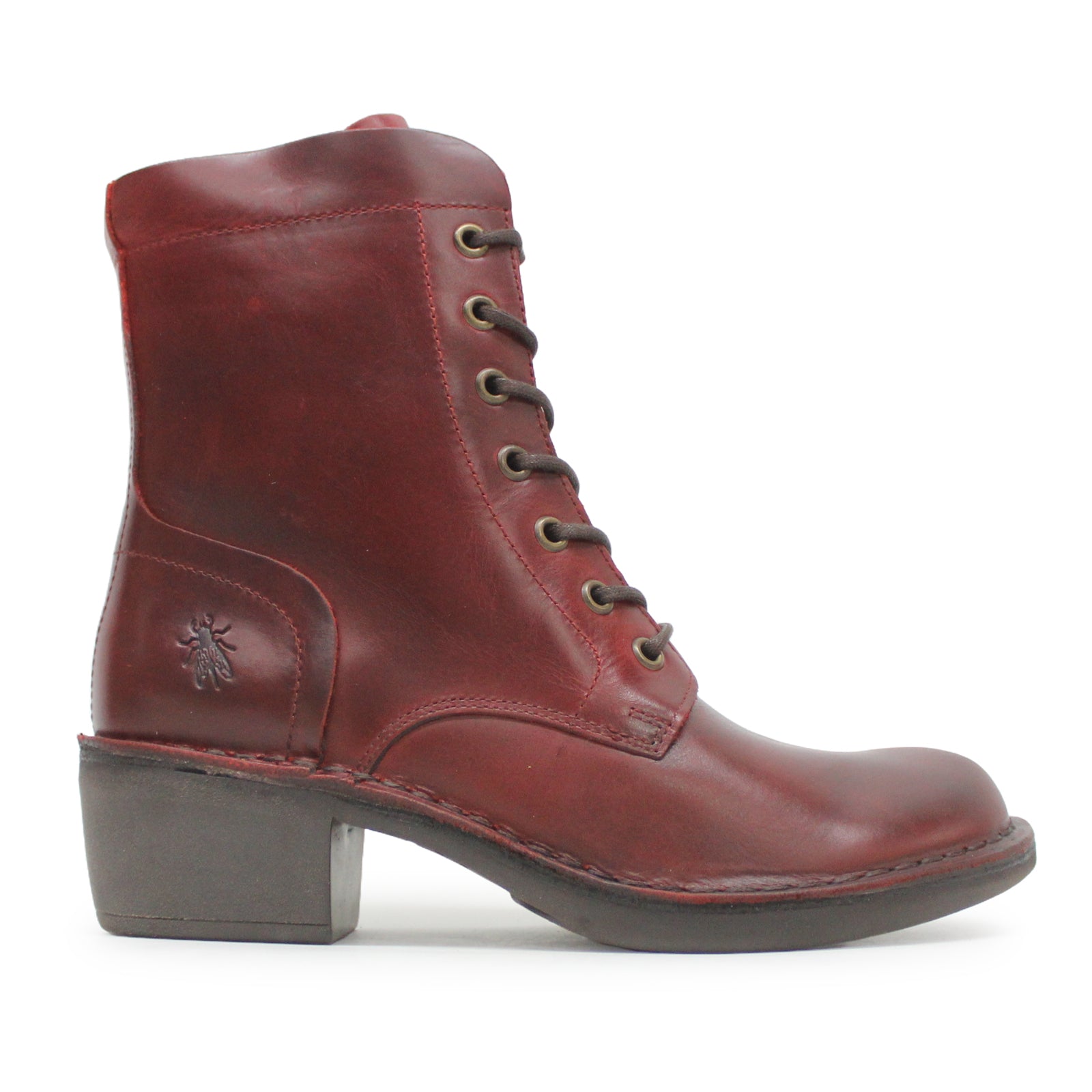 Fly London MILU044FLY Rug Leather Womens Boots#color_red